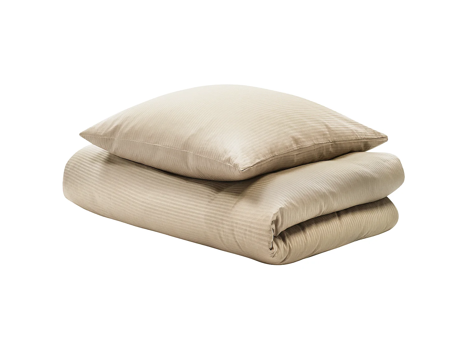 Dekbedovertrekset AVONDALE Satijn katoen 155 x 220 cm Beige