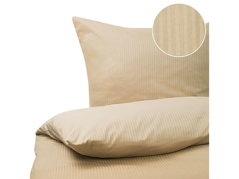 Dekbedovertrekset AVONDALE Satijn katoen 155 x 220 cm Beige