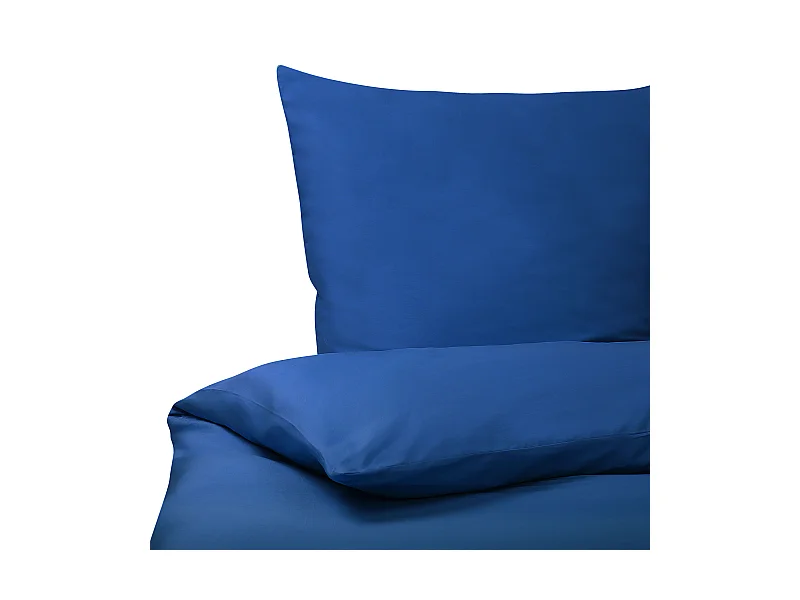 Bettwäsche Set blau 3-teilig Komfortgröße 155x220 cm mit Knöpfen Harmonridge
