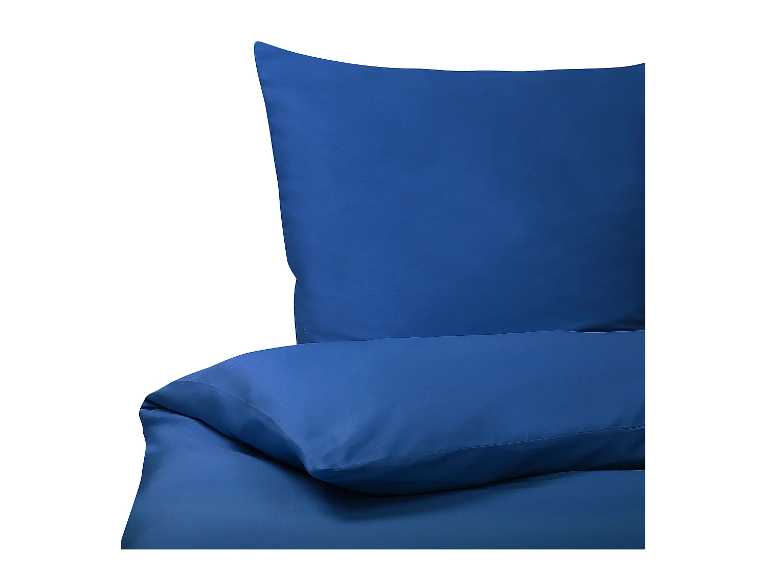 Ensemble de housses de couette HARMONRIDGE Satin de coton 155 x 220 cm Bleu foncé