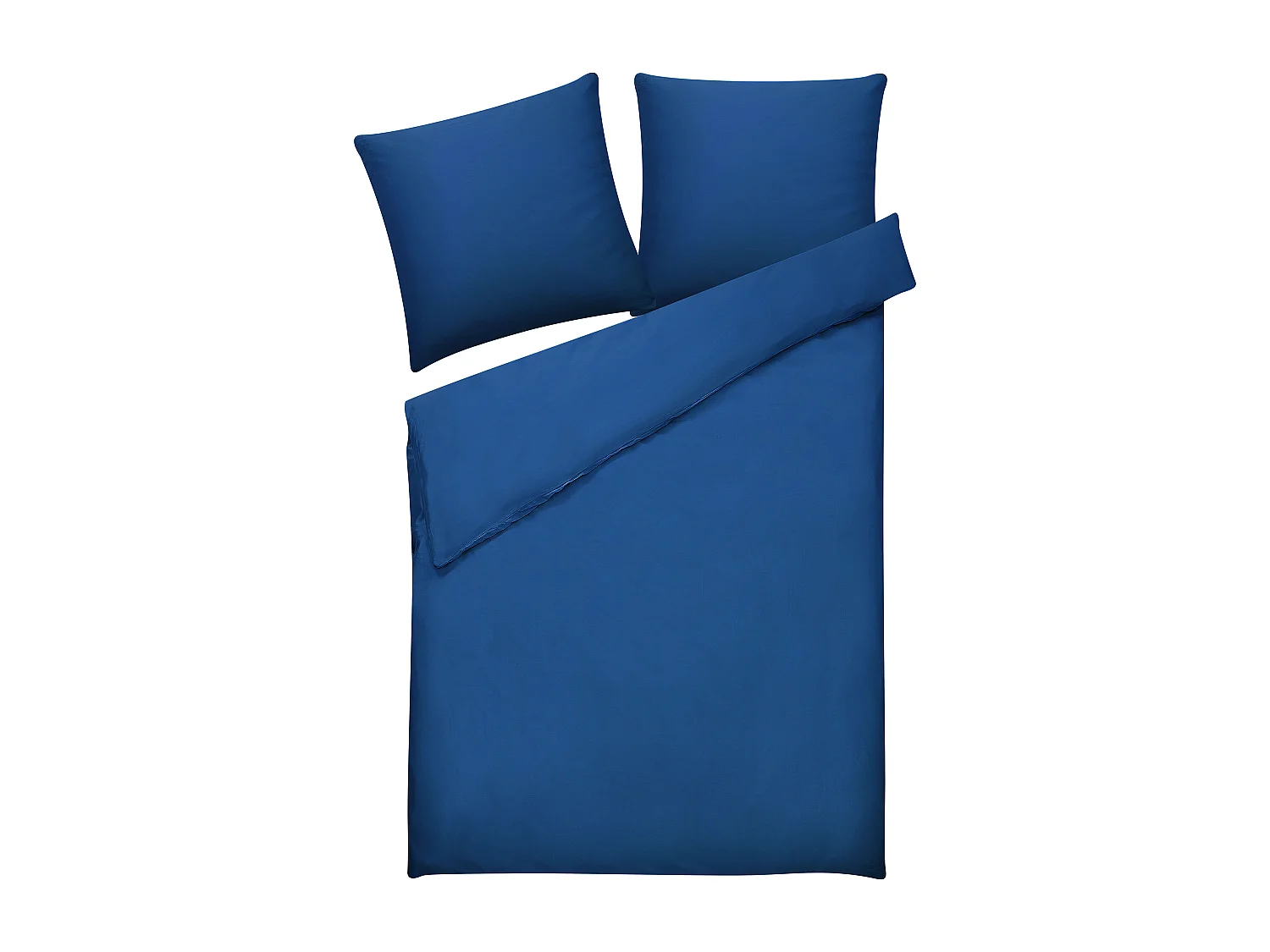 Dekbedovertrekset HARMONRIDGE Satijn katoen 155 x 220 cm Donkerblauw