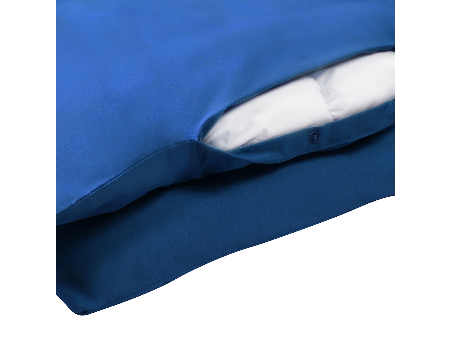 Conjunto de capas de edredão HARMONRIDGE Cetim de algodão 155 x 220 cm Azul escuro