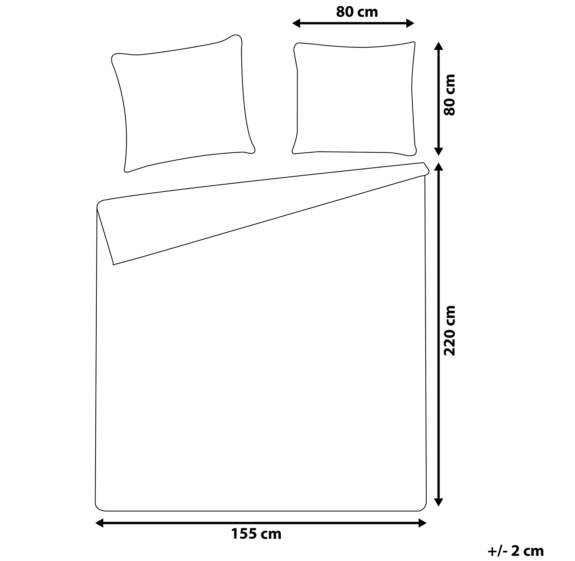 Set copripiumino in cotone satinato 155 x 200 cm blu HARMONRIDGE