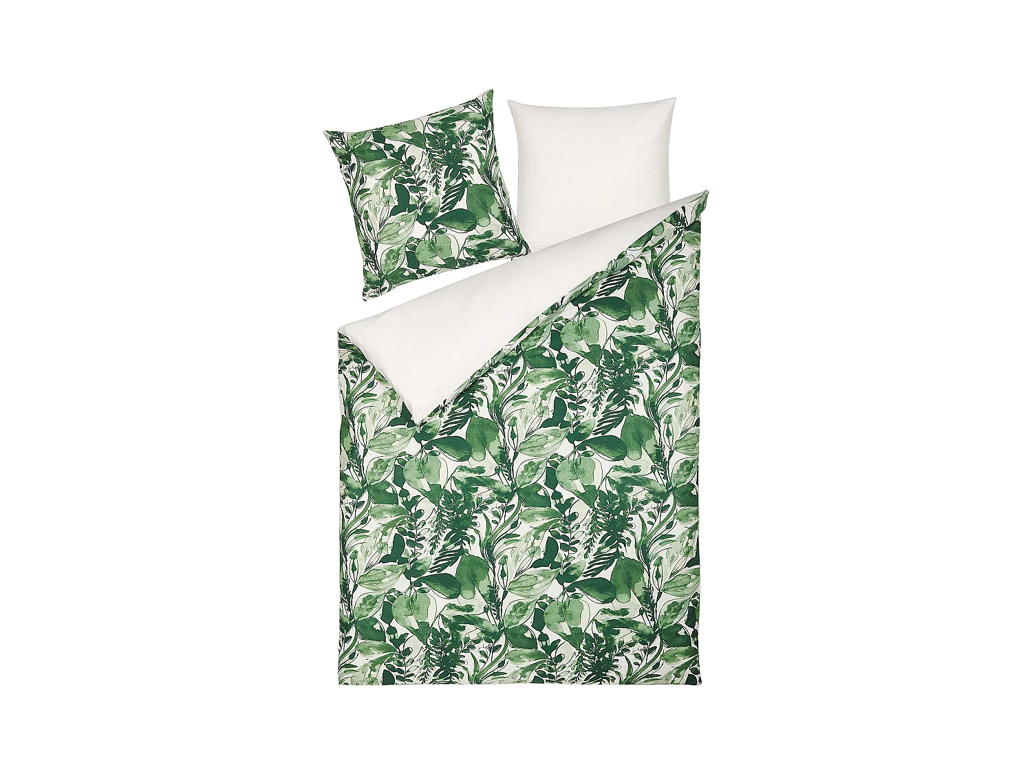 Dekbedovertrekset GREENWOOD Satijn katoen 135 x 200 cm Groen