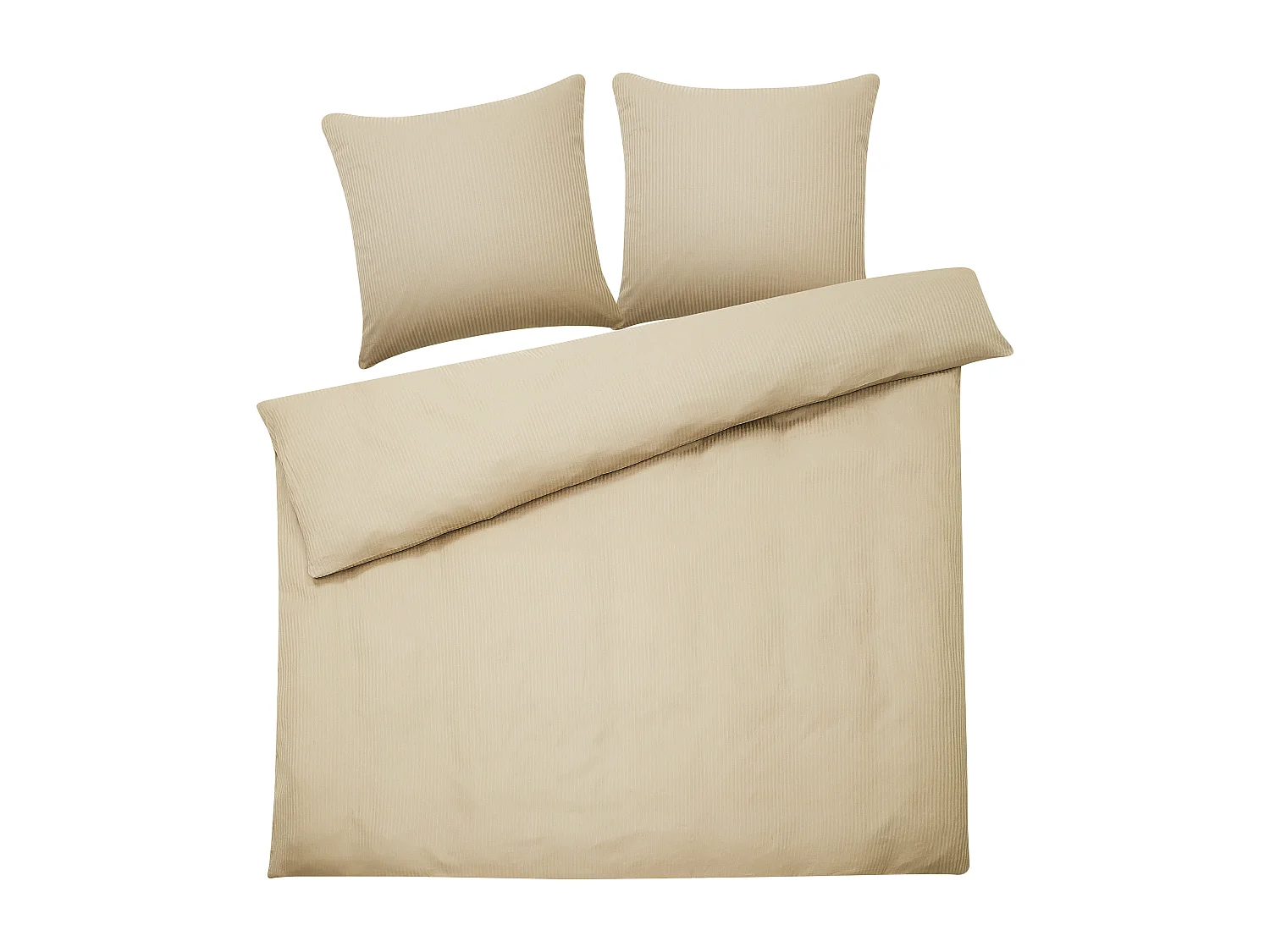 Dekbedovertrekset AVONDALE Satijn katoen 200 x 220 cm Beige