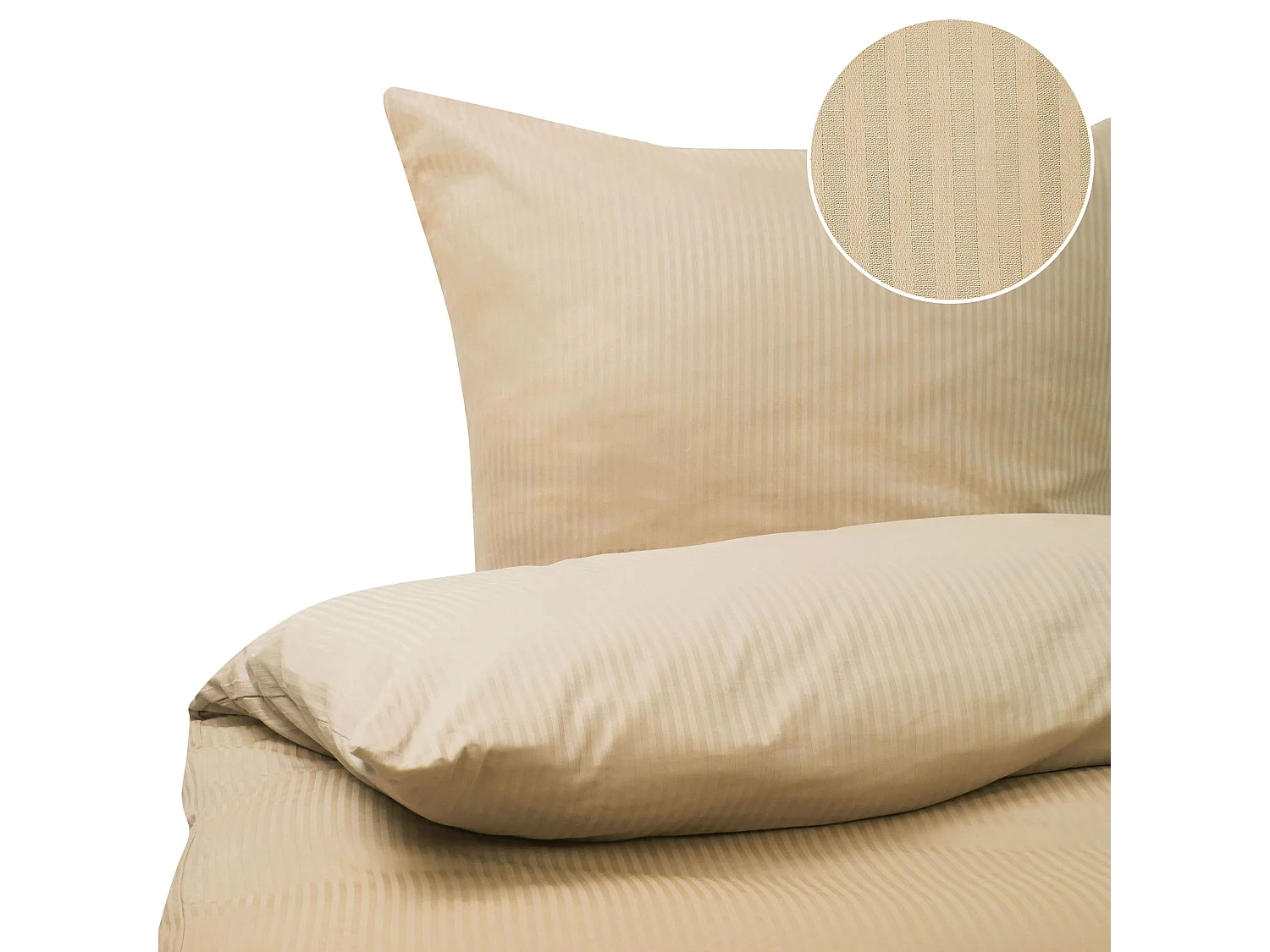 Dekbedovertrekset AVONDALE Satijn katoen 200 x 220 cm Beige