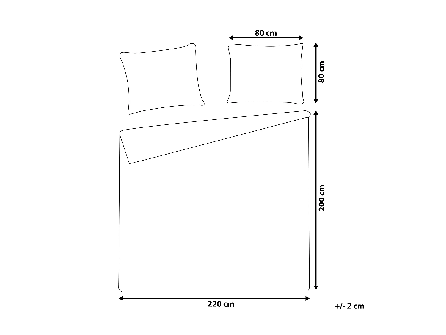 Dekbedovertrekset AVONDALE Satijn katoen 200 x 220 cm Beige