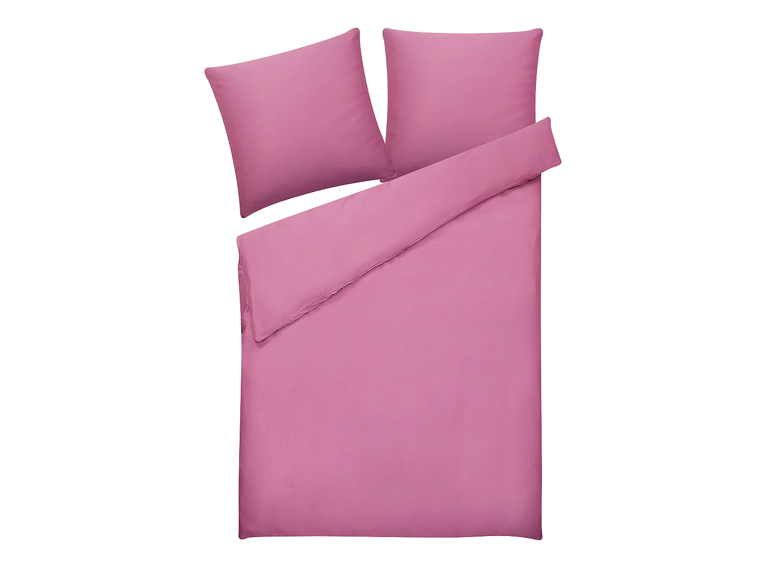 Bettwäsche Set rosa 3-teilig Komfortgröße 155x220 cm mit Knöpfen Harmonridge