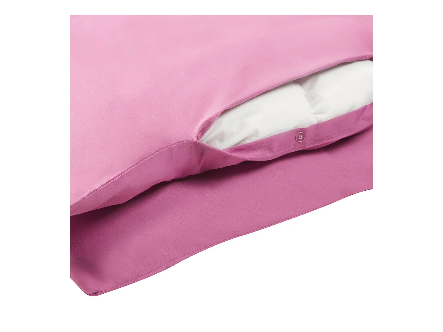 Bettwäsche Set rosa 3-teilig Komfortgröße 155x220 cm mit Knöpfen Harmonridge