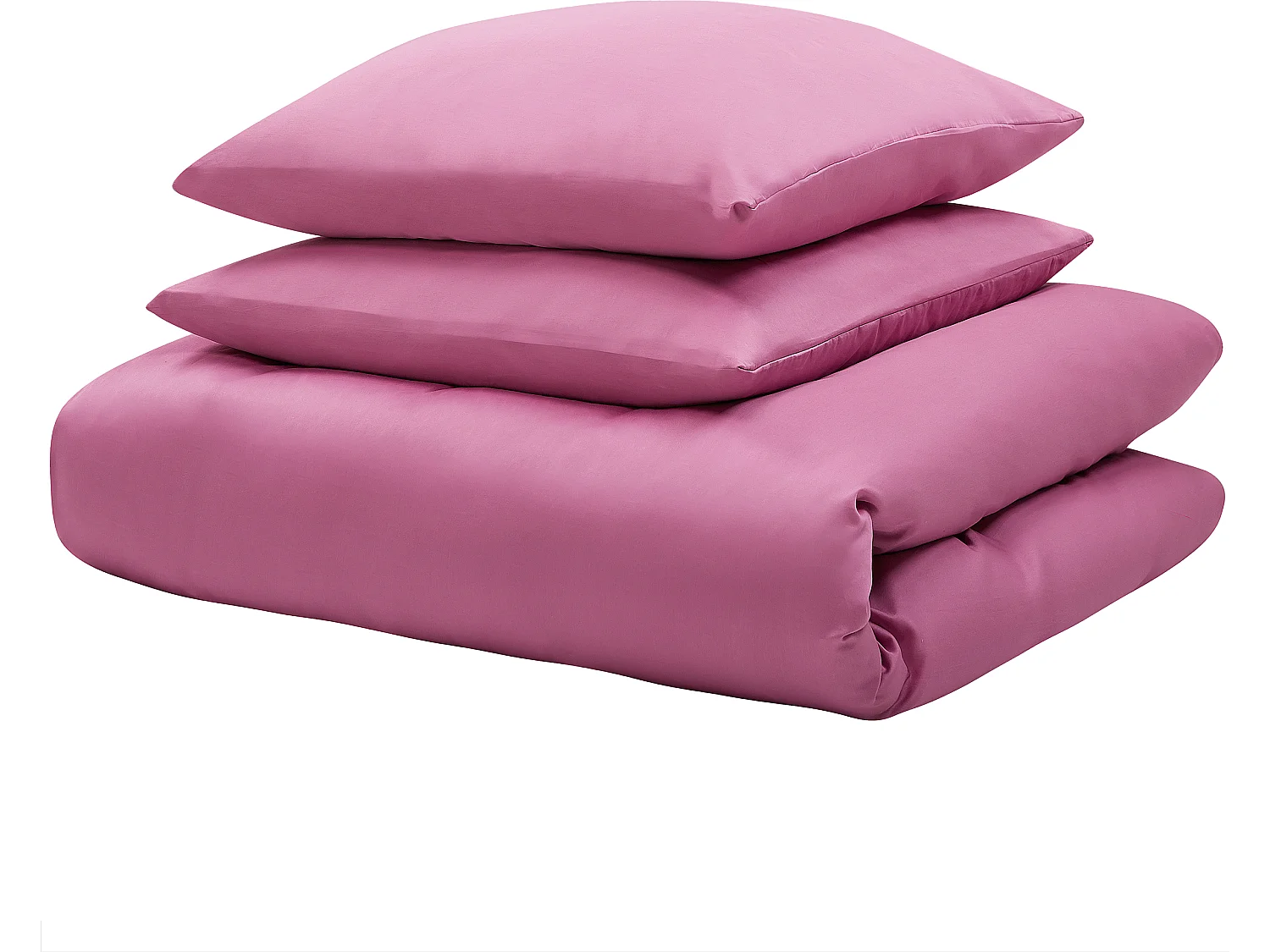 Ensemble de housses de couette HARMONRIDGE Satin de coton 155 x 220 cm Rose