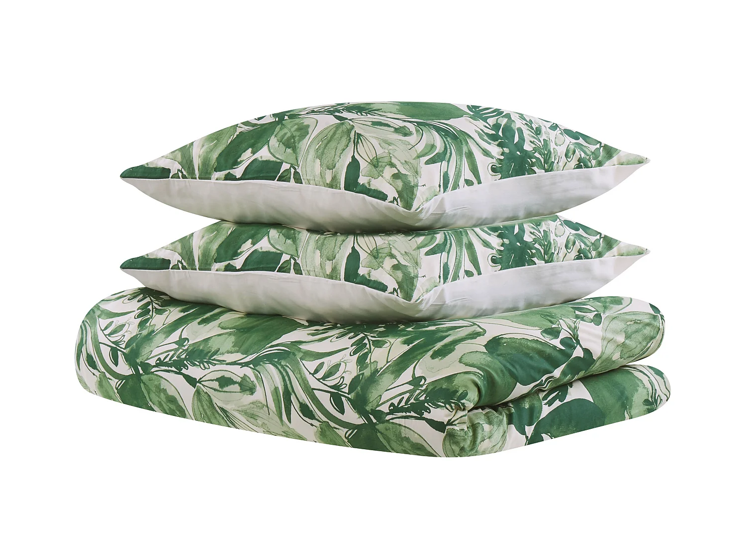 Komplet pościeli GREENWOOD Bawełna satynowa 155 x 220 cm Zielony