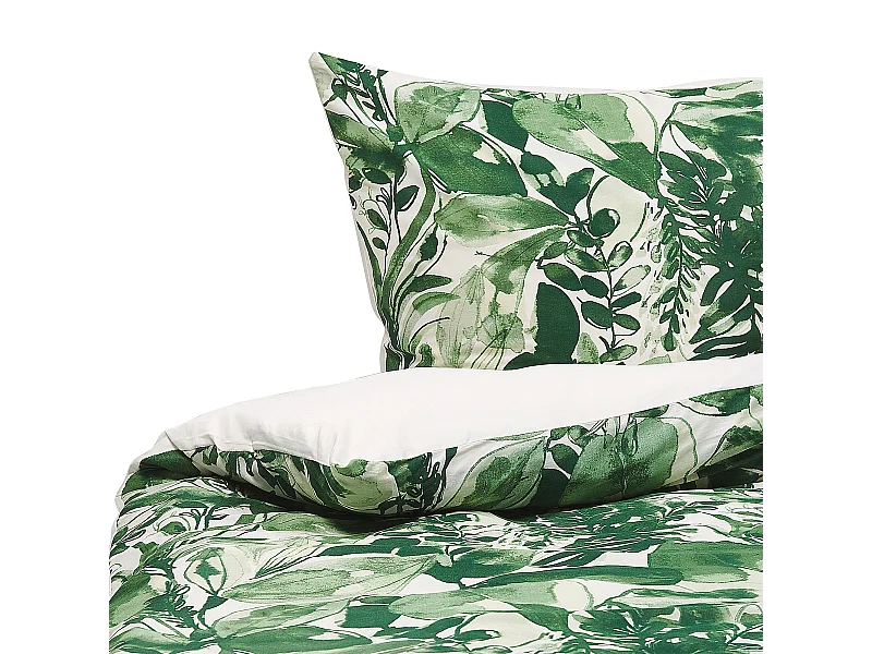 Komplet pościeli GREENWOOD Bawełna satynowa 155 x 220 cm Zielony