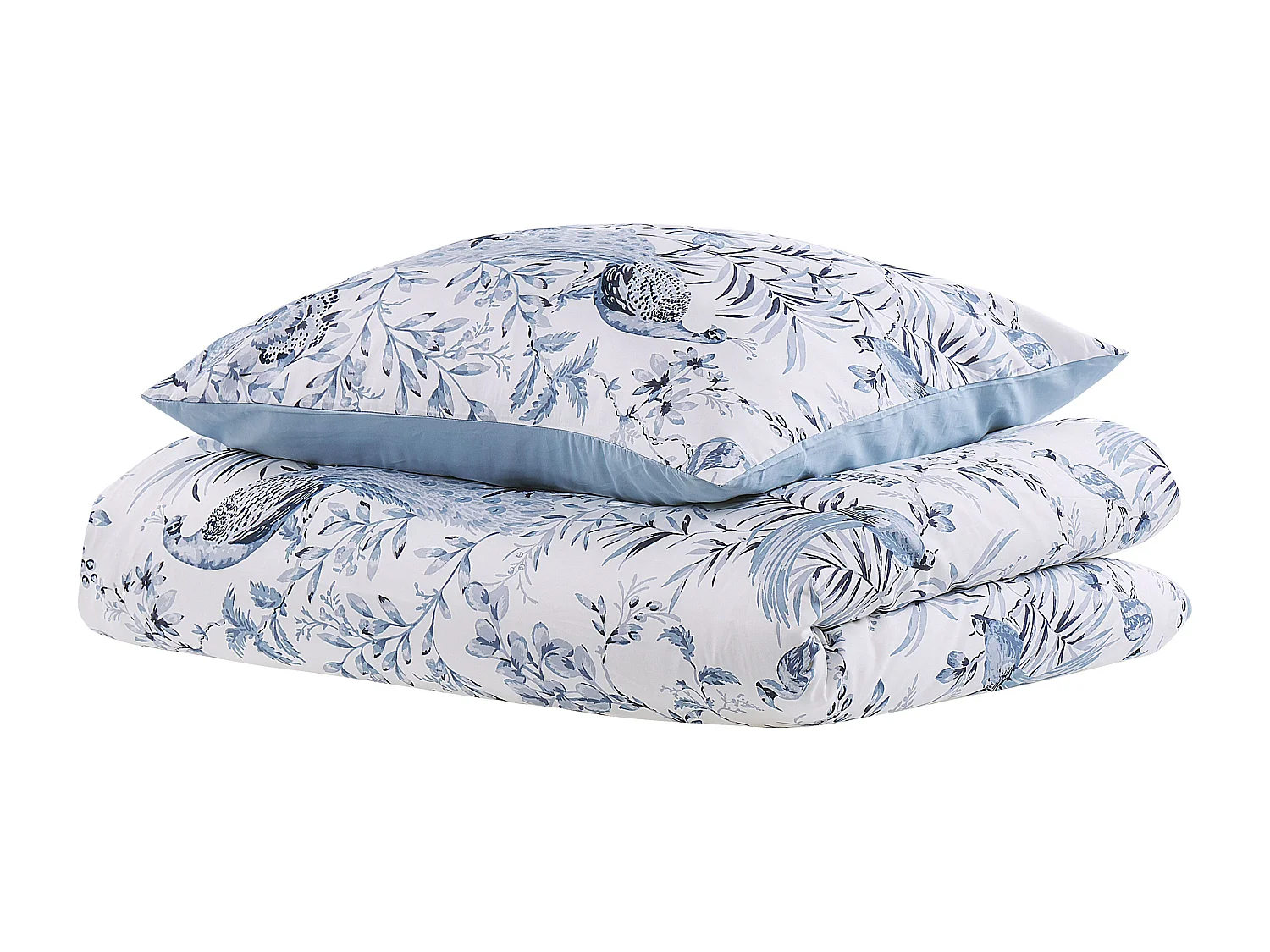 Set Copripiumino BALLARD Raso di Cotone 135 x 200 cm Blu