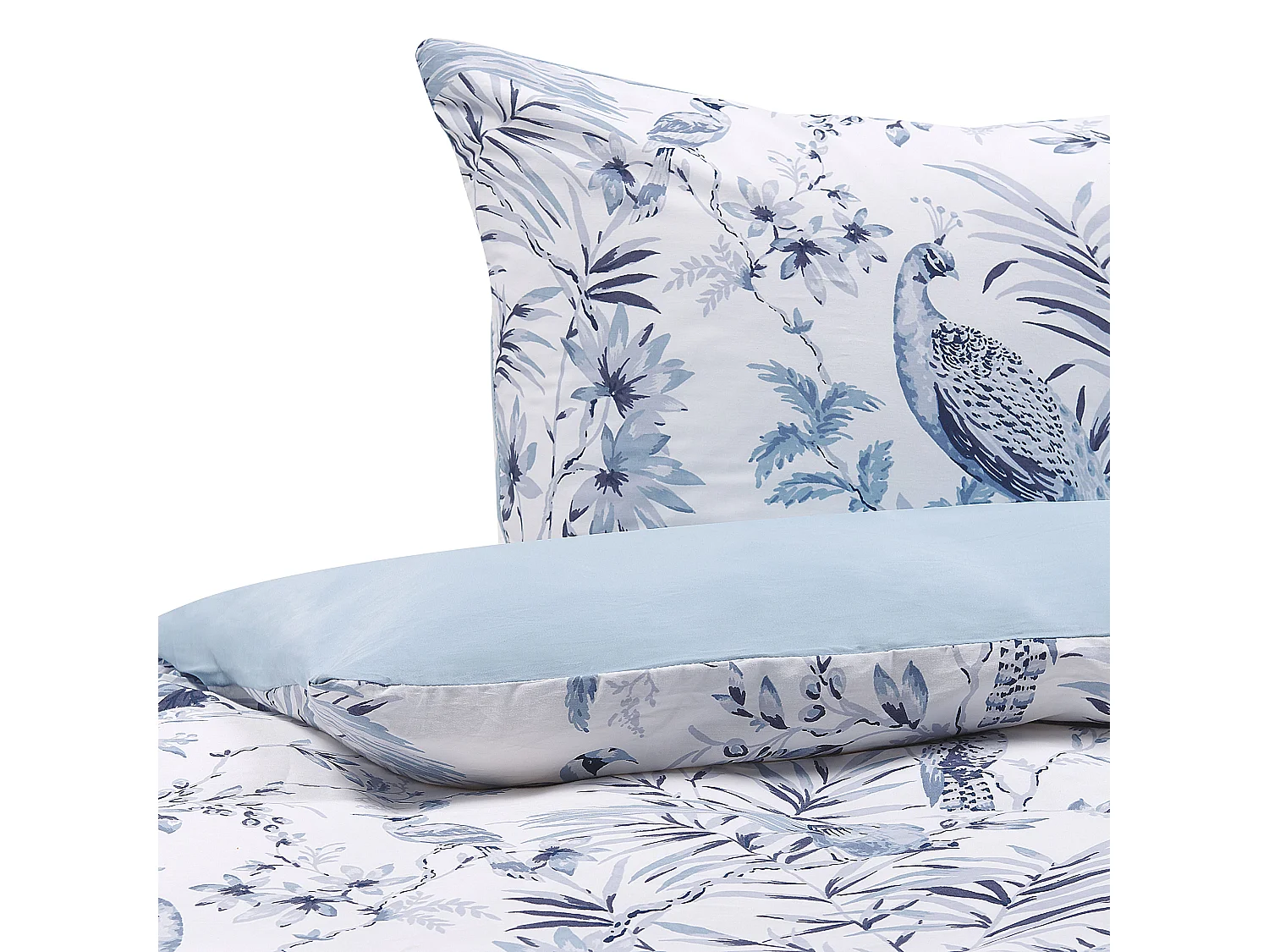 Duvet Cover Set BALLARD Sateen Cotton 135 x 200 cm Blue
