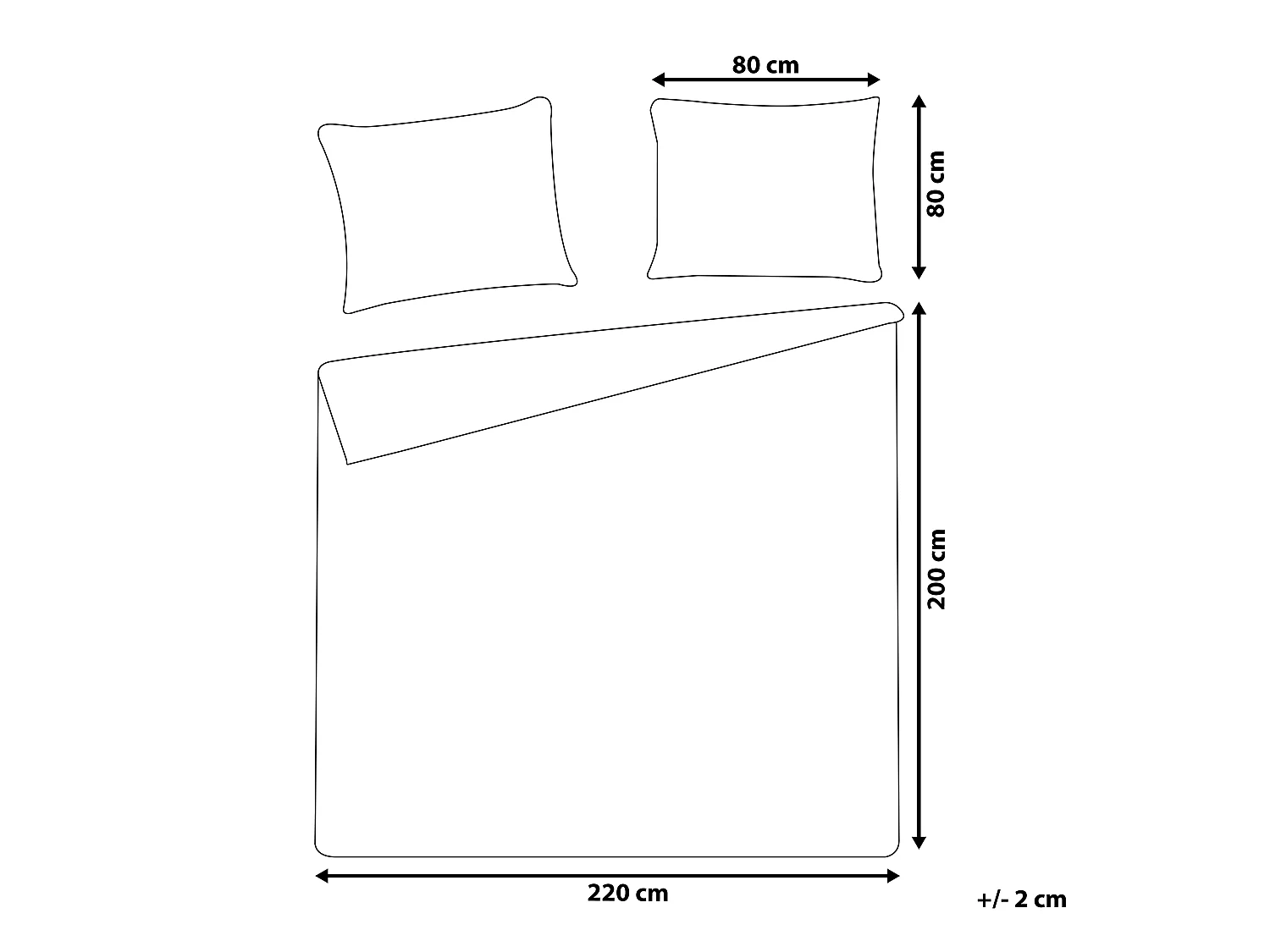 Dekbedovertrekset HARMONRIDGE Satijn katoen 200 x 220 cm Donkerblauw