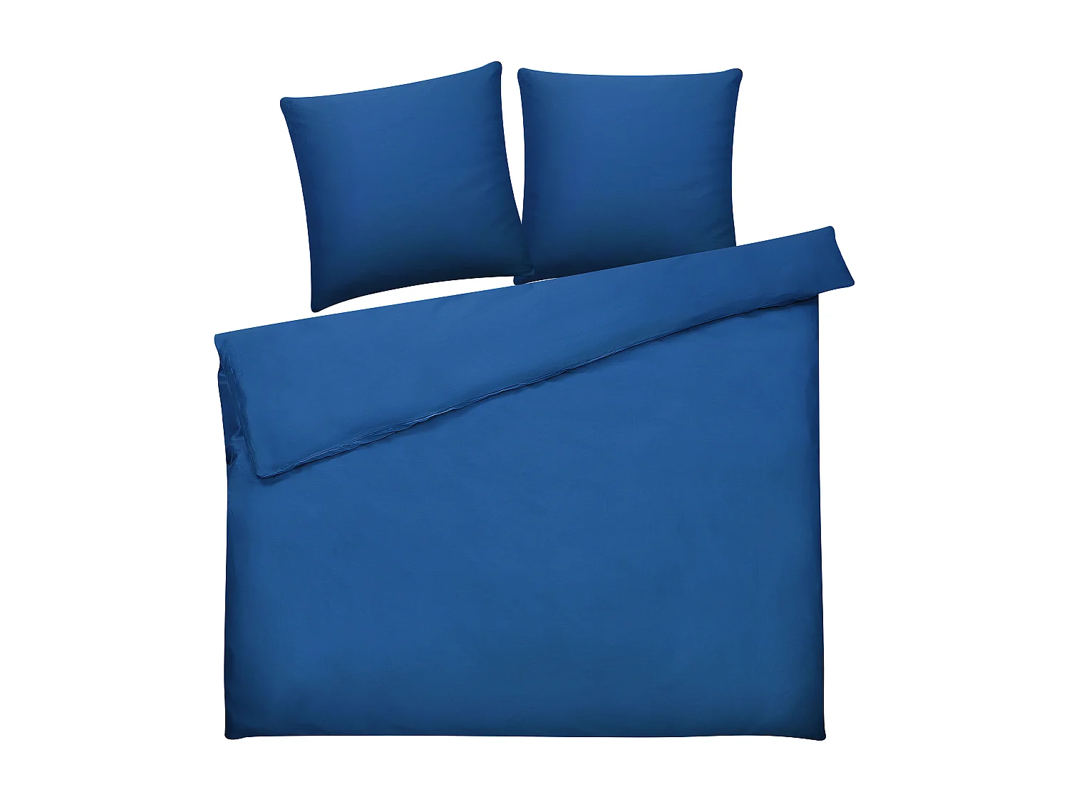 Ensemble de housses de couette HARMONRIDGE Satin de coton 200 x 220 cm Bleu foncé