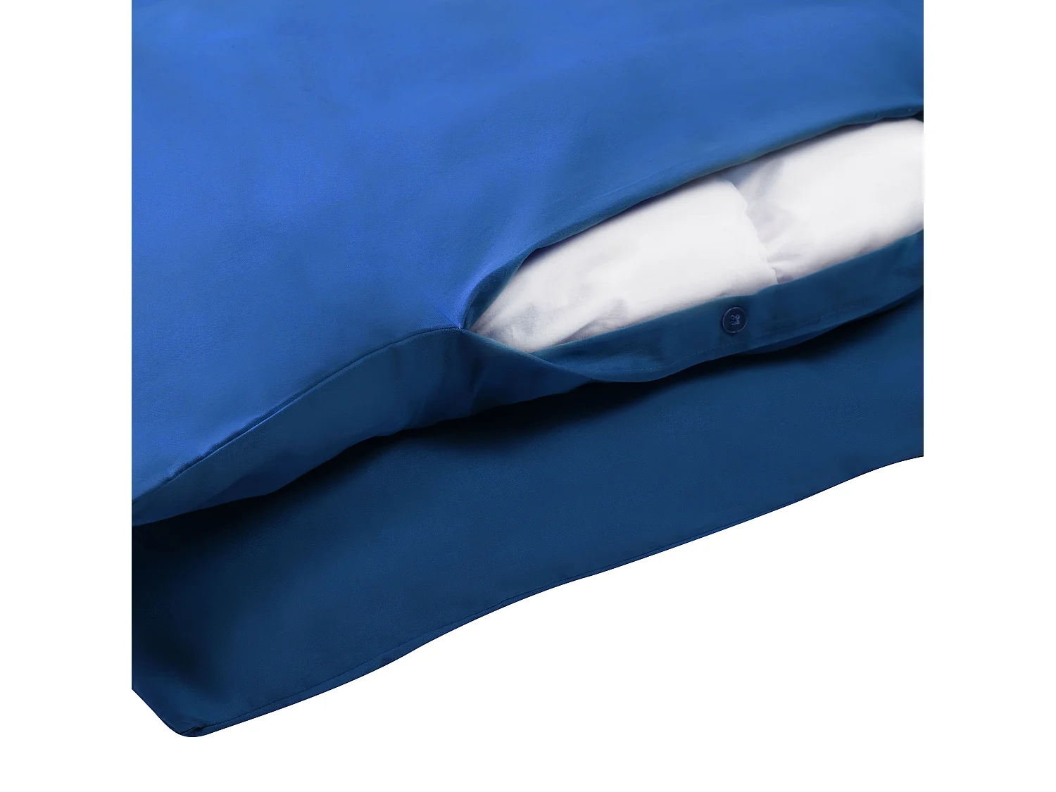 Duvet Cover Set HARMONRIDGE Sateen Cotton 200 x 220 cm Dark Blue