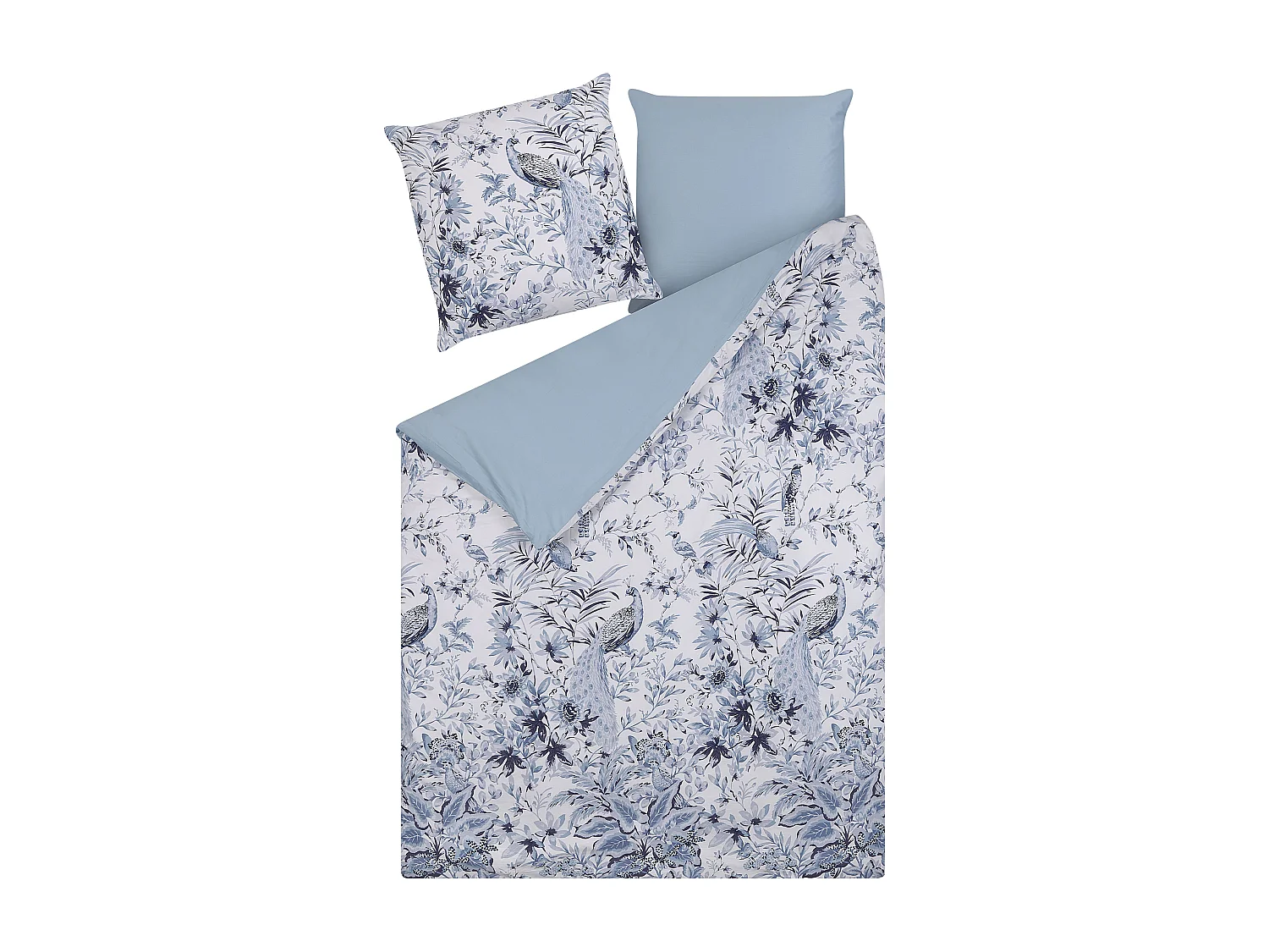 Conjunto de capas de edredão BALLARD Cetim de algodão 155 x 220 cm Azul