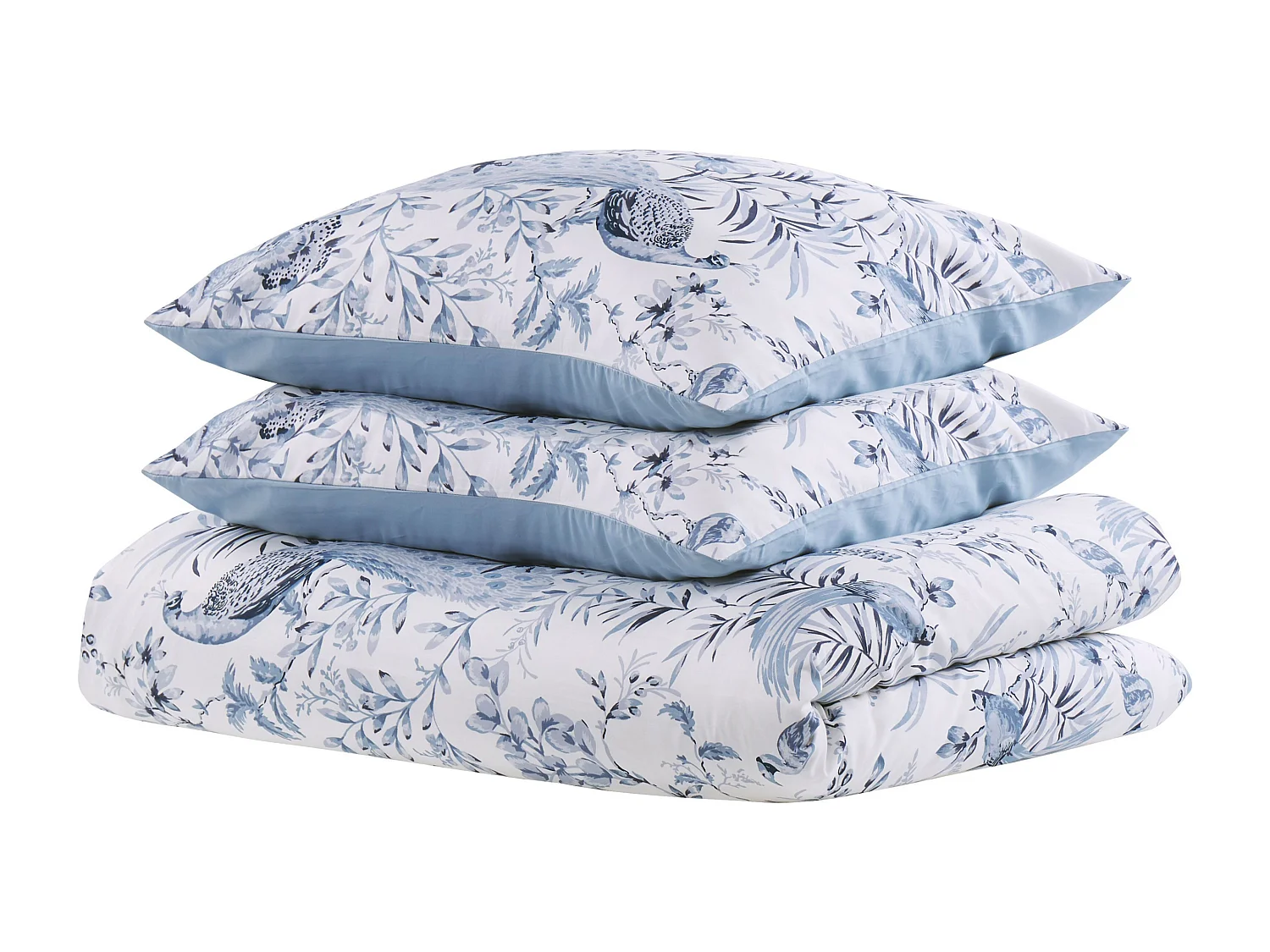 Conjunto de capas de edredão BALLARD Cetim de algodão 155 x 220 cm Azul