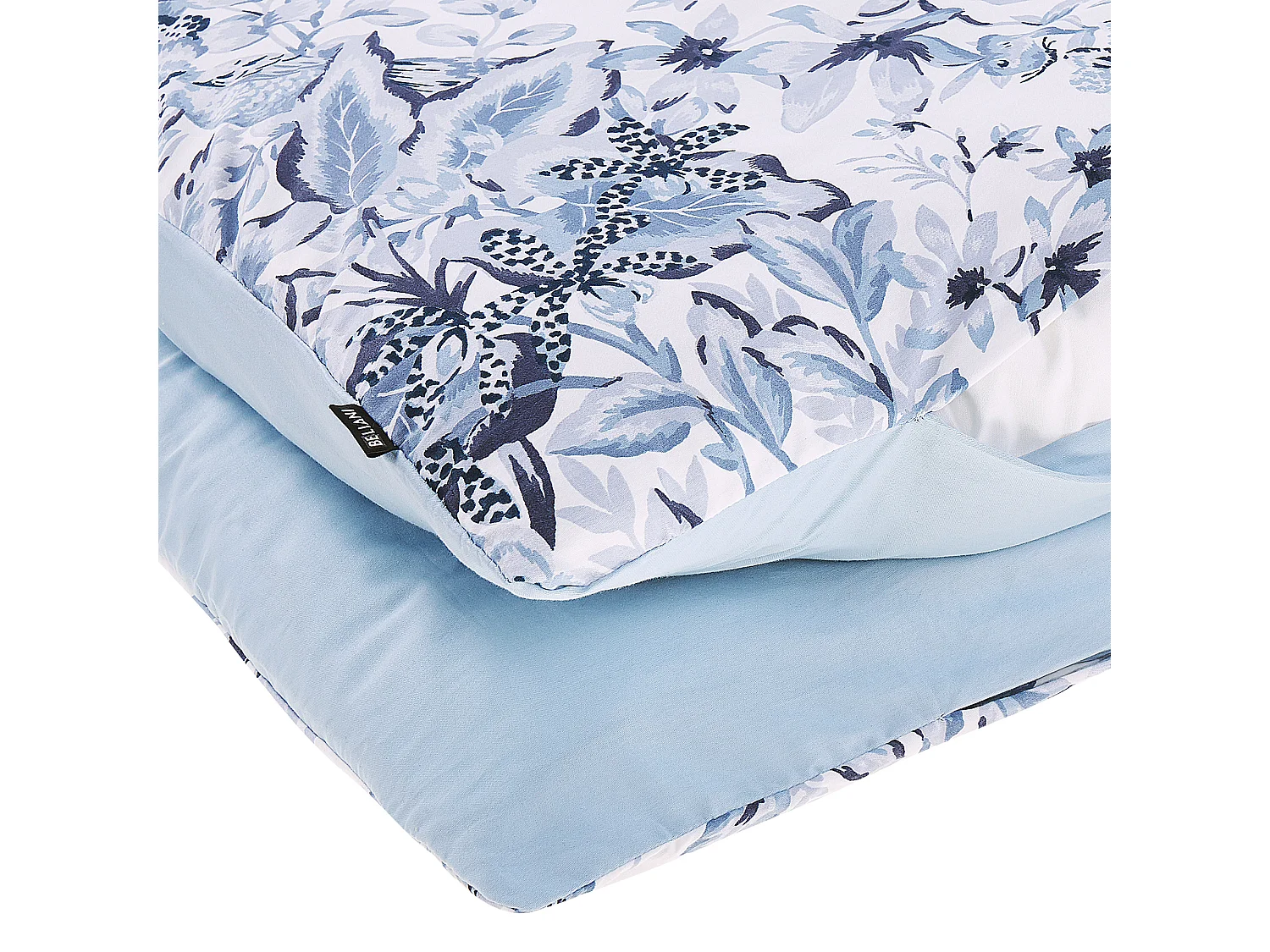 Modernes Bettwäsche Set weiß / blau Baumwolle 155 x 220 cm Ballard