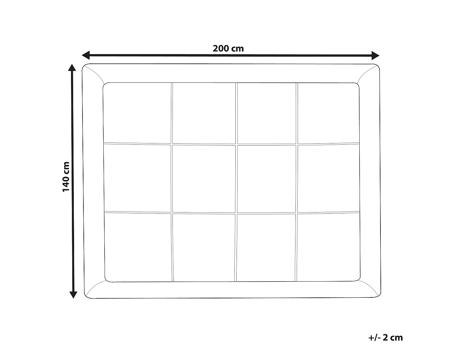 Surmatelas MULHACEN 140 x 200 cm