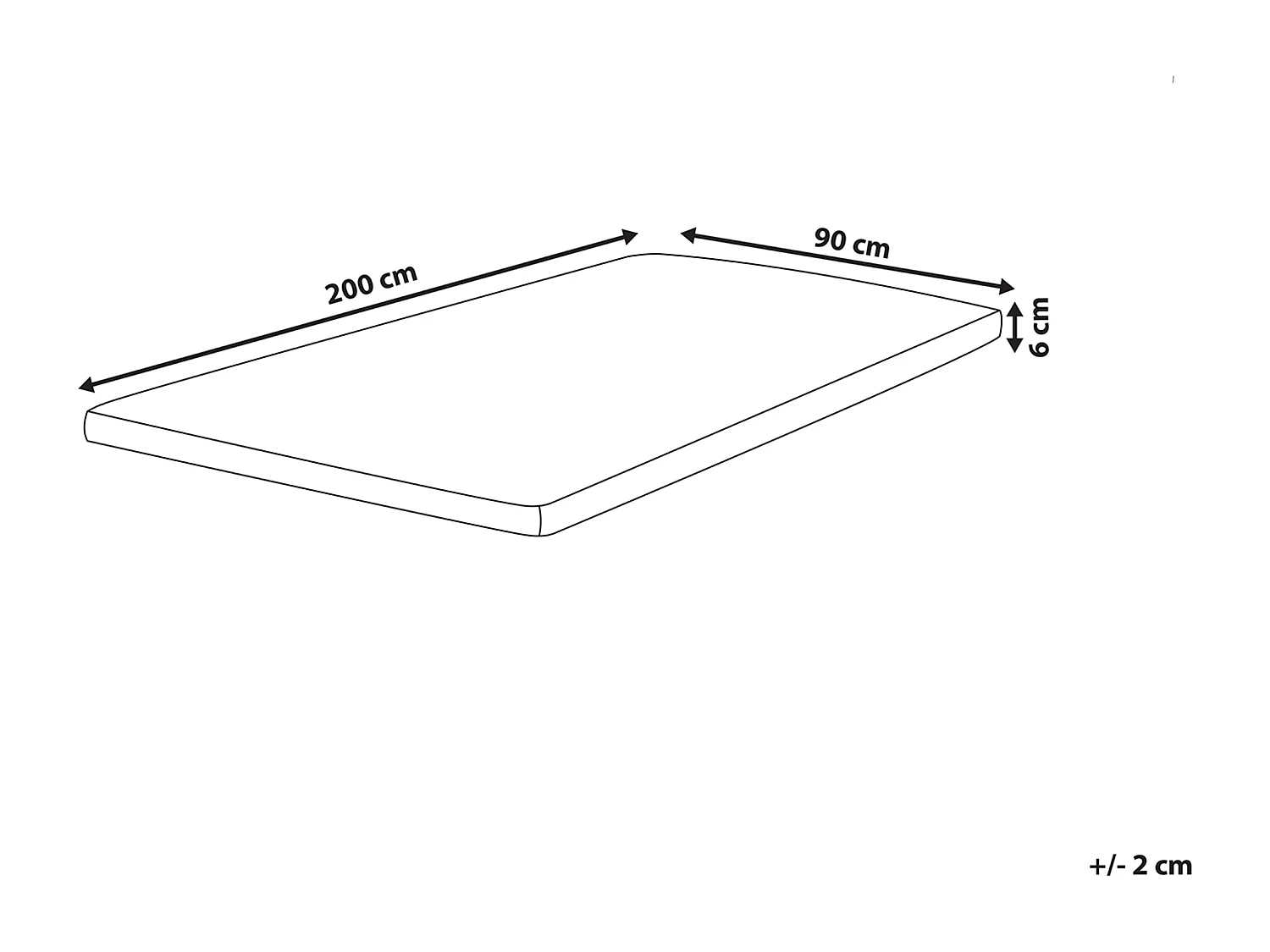 Materac nawierzchniowy COMFY 90 x 200 cm