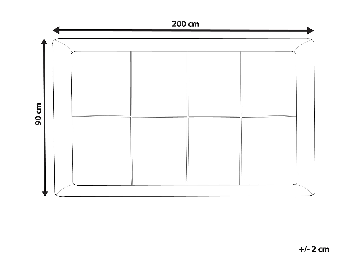 Materac nawierzchniowy MULHACEN 90 x 200 cm