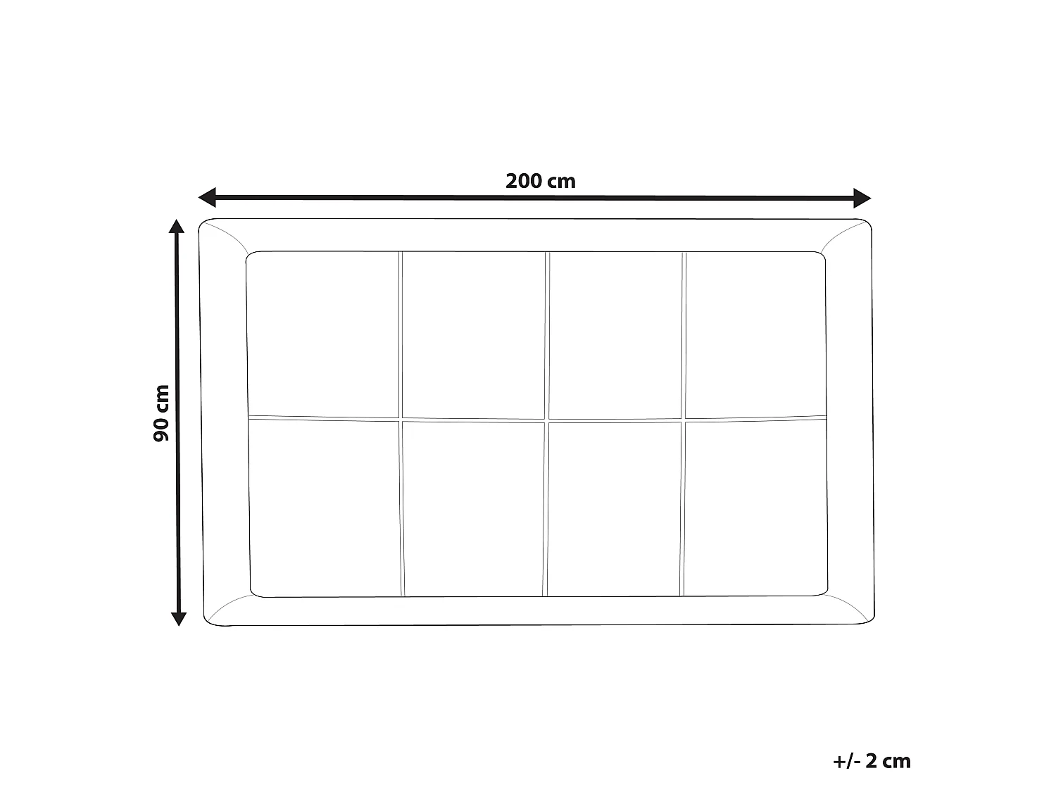 Surmatelas MULHACEN 90 x 200 cm