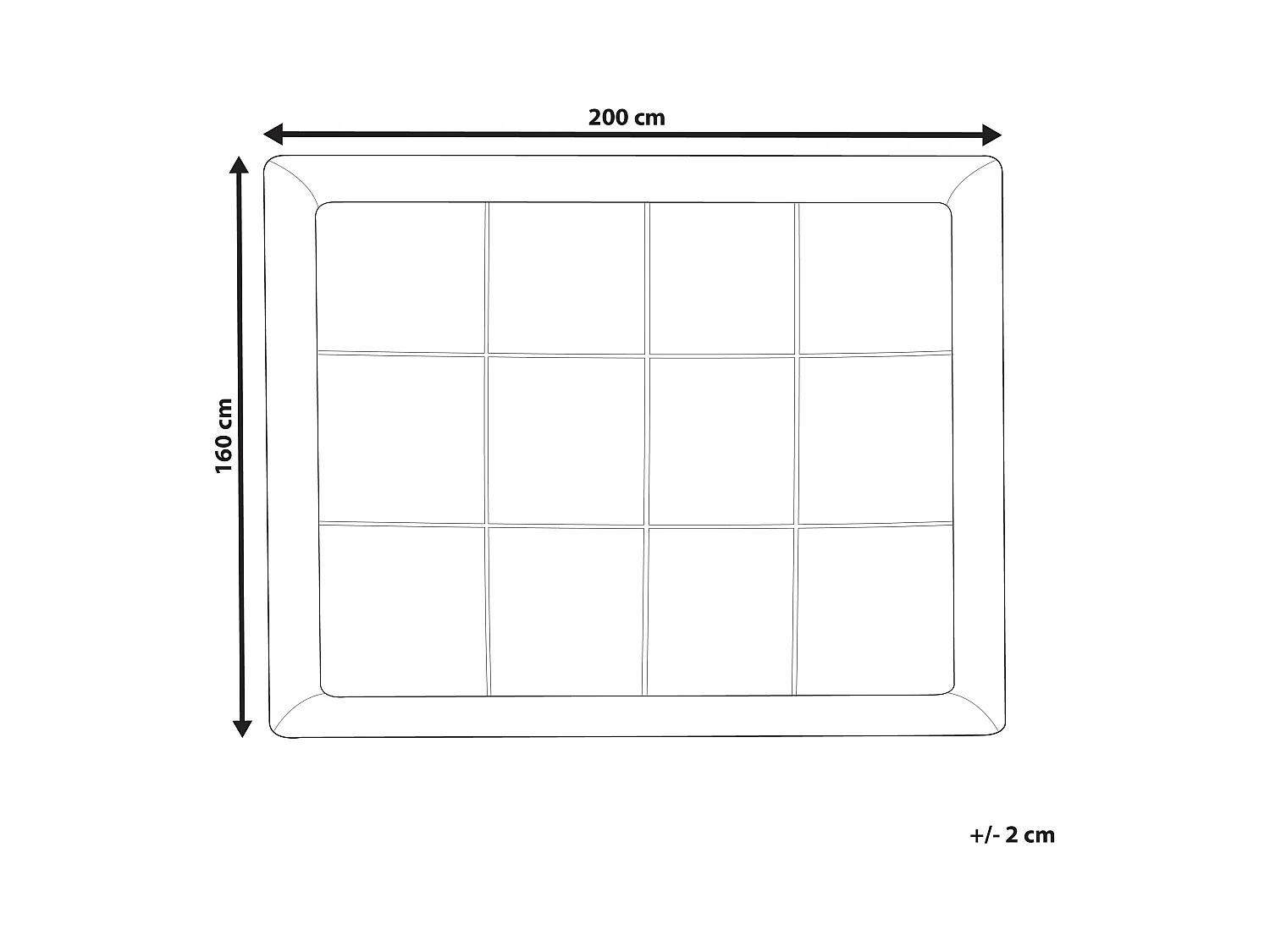 Surmatelas MULHACEN 160 x 200 cm
