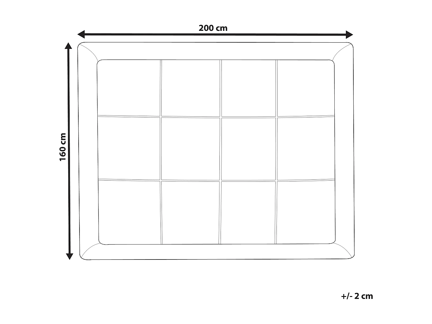 Surmatelas MULHACEN 160 x 200 cm