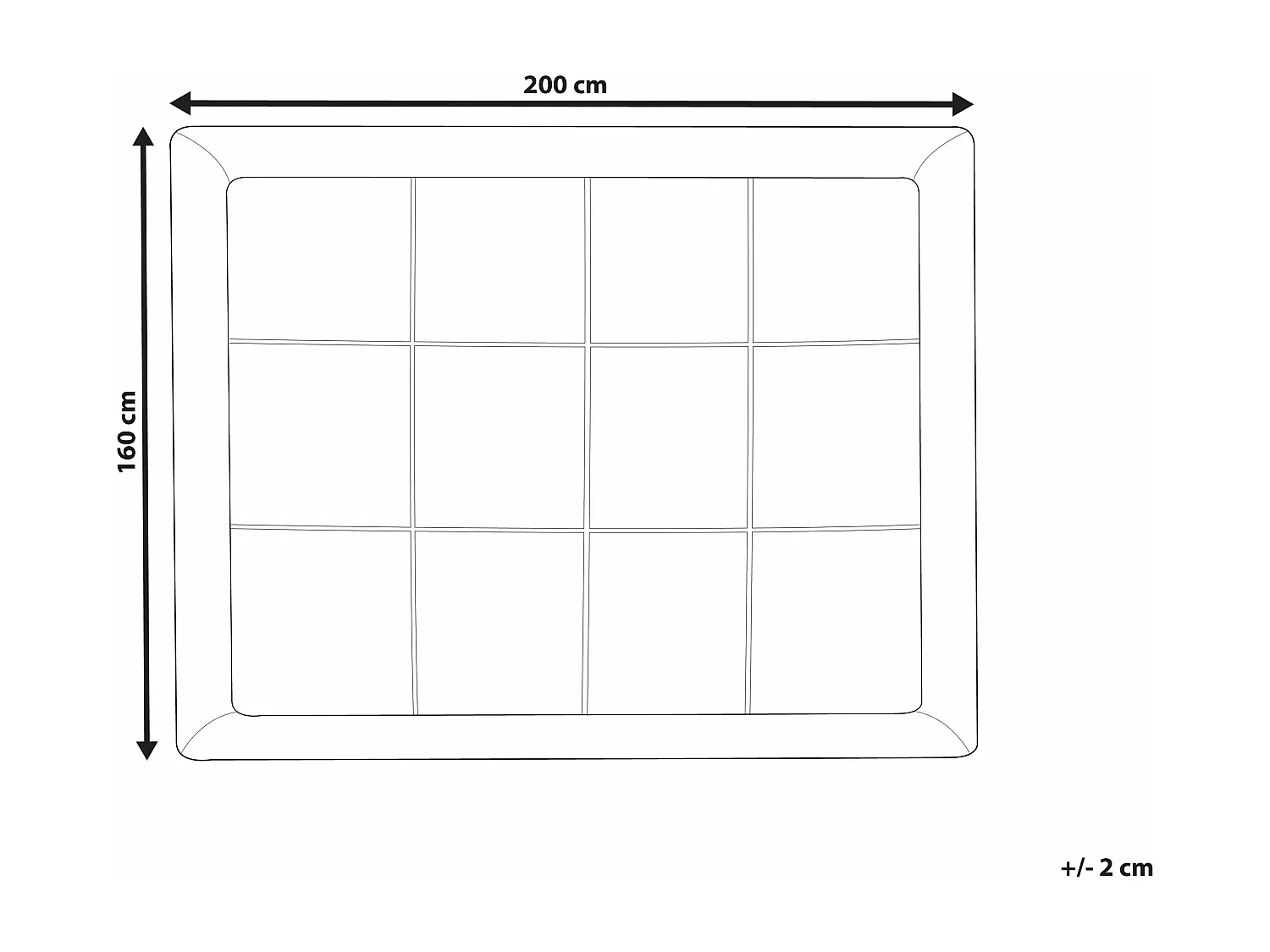Matratzen Topper 160 x 200 cm Aizkorri