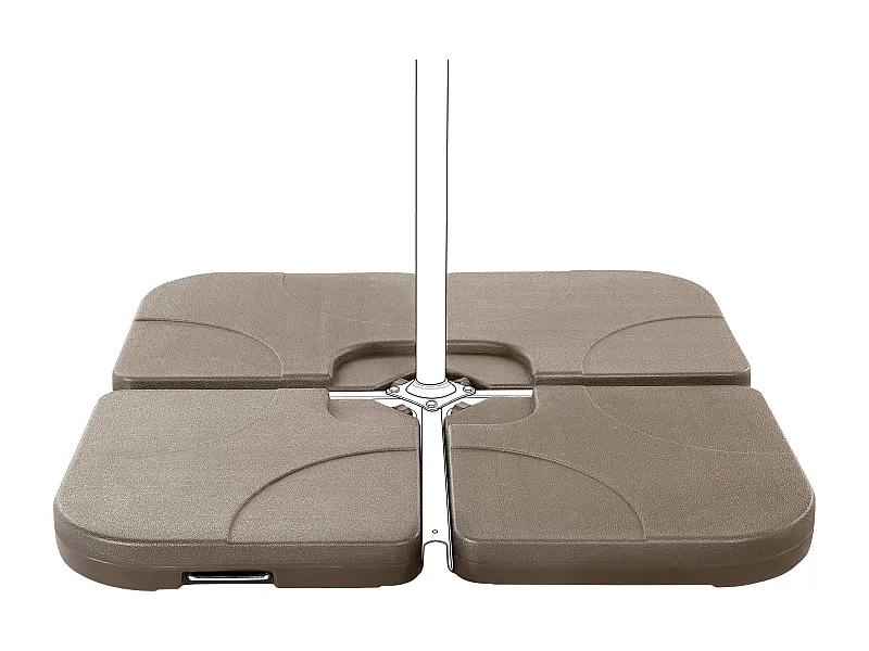 Socle de parasol CARIA Taupe Carré 9 kg