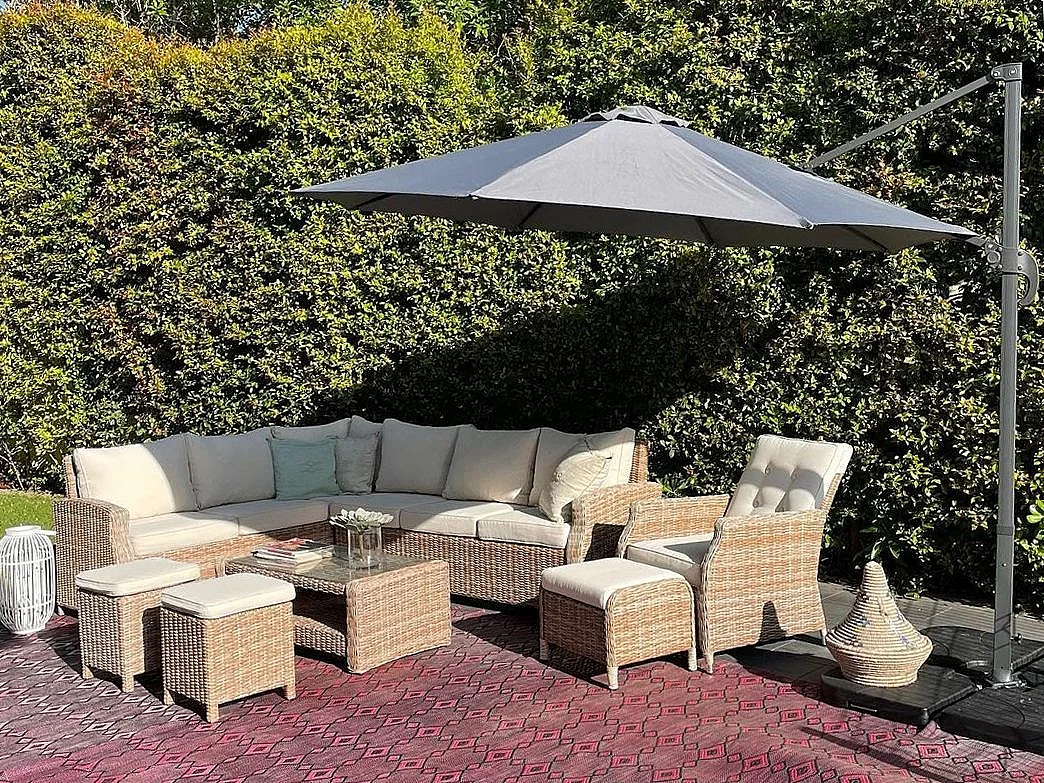Socle de parasol CARIA Noir Carré 9 kg