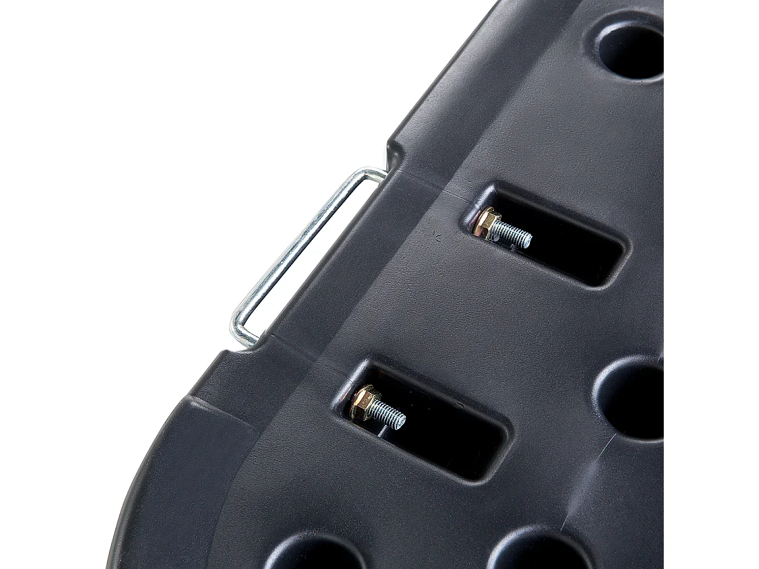 Beschwerungsplatten Schwarz Kunststoff 4 Stück befüllbar für Balkon Caria