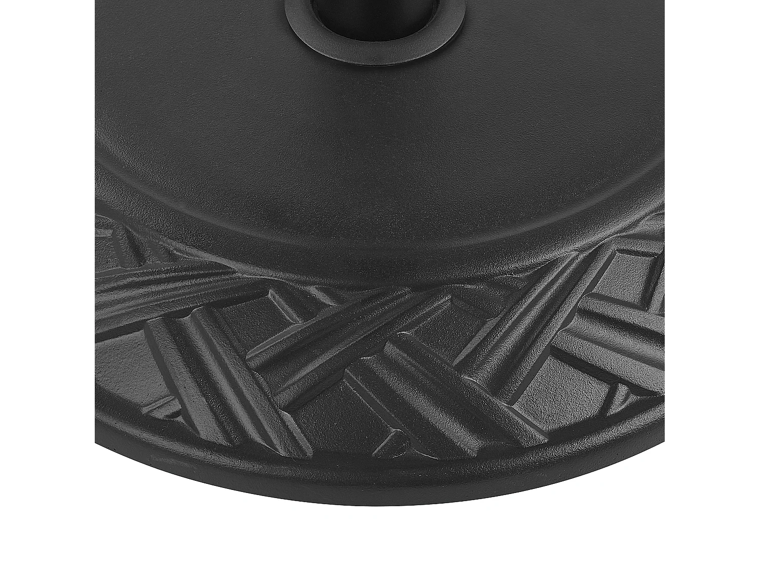 Sonnenschirmständer rund in Schwarz aus Beton und Stahl Schirmfuß ⌀ 50cm Capaci