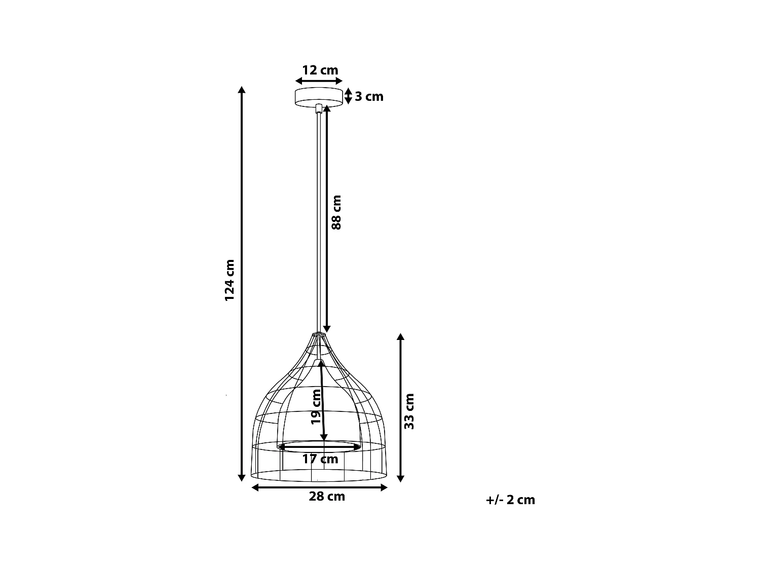 Lampe suspension TRESA Métal Noir