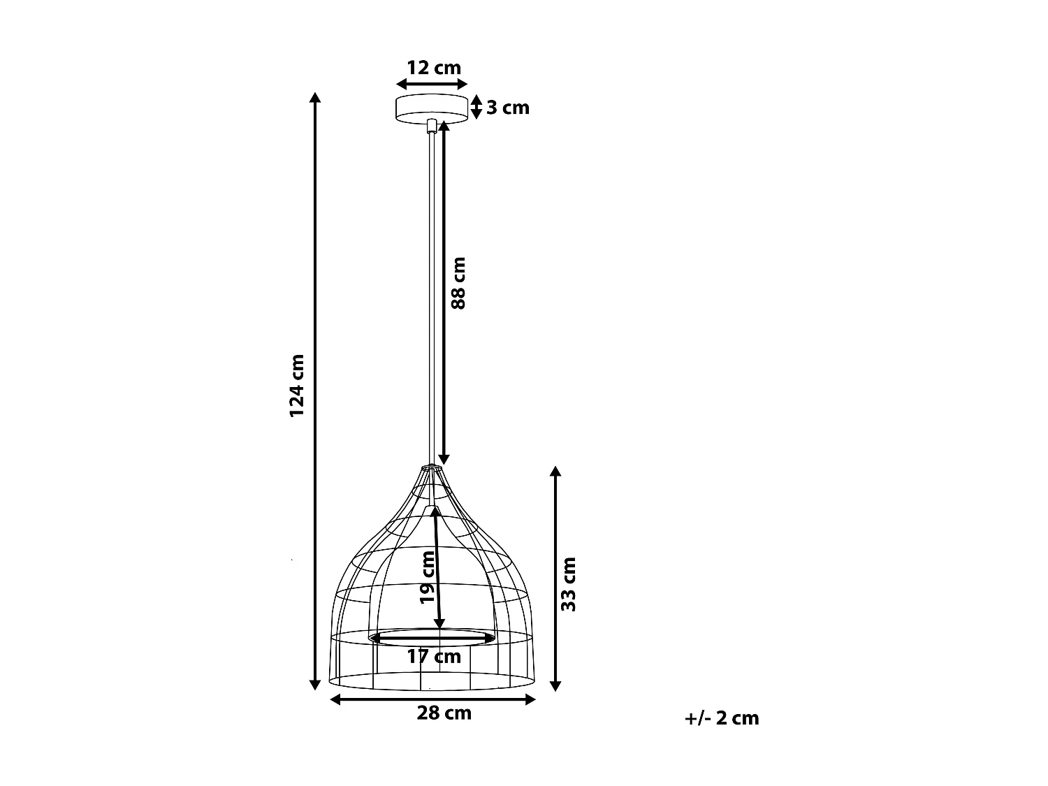 Lampe suspension TRESA Métal Noir