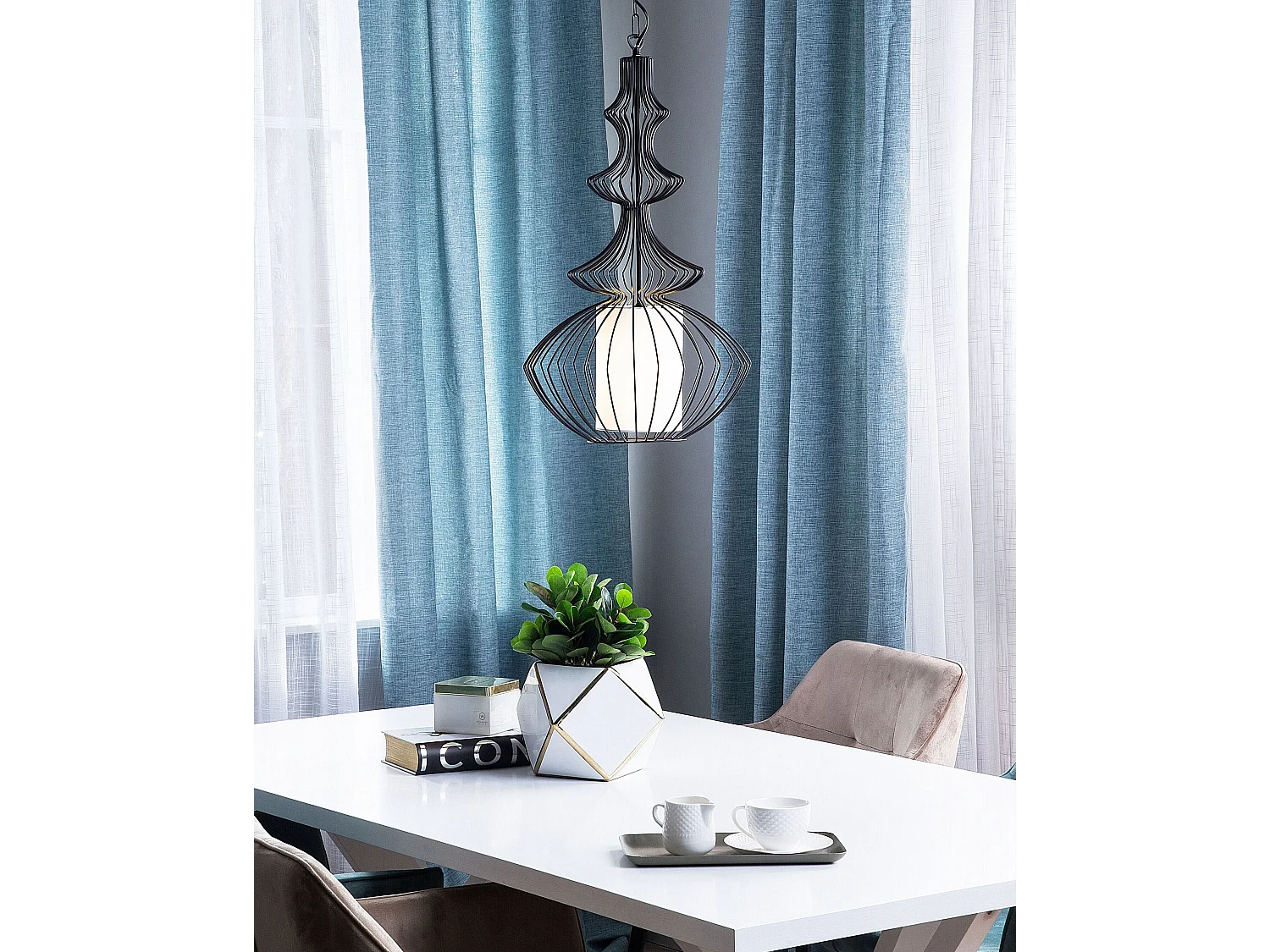 Lampe suspension KOLVA Métal Noir