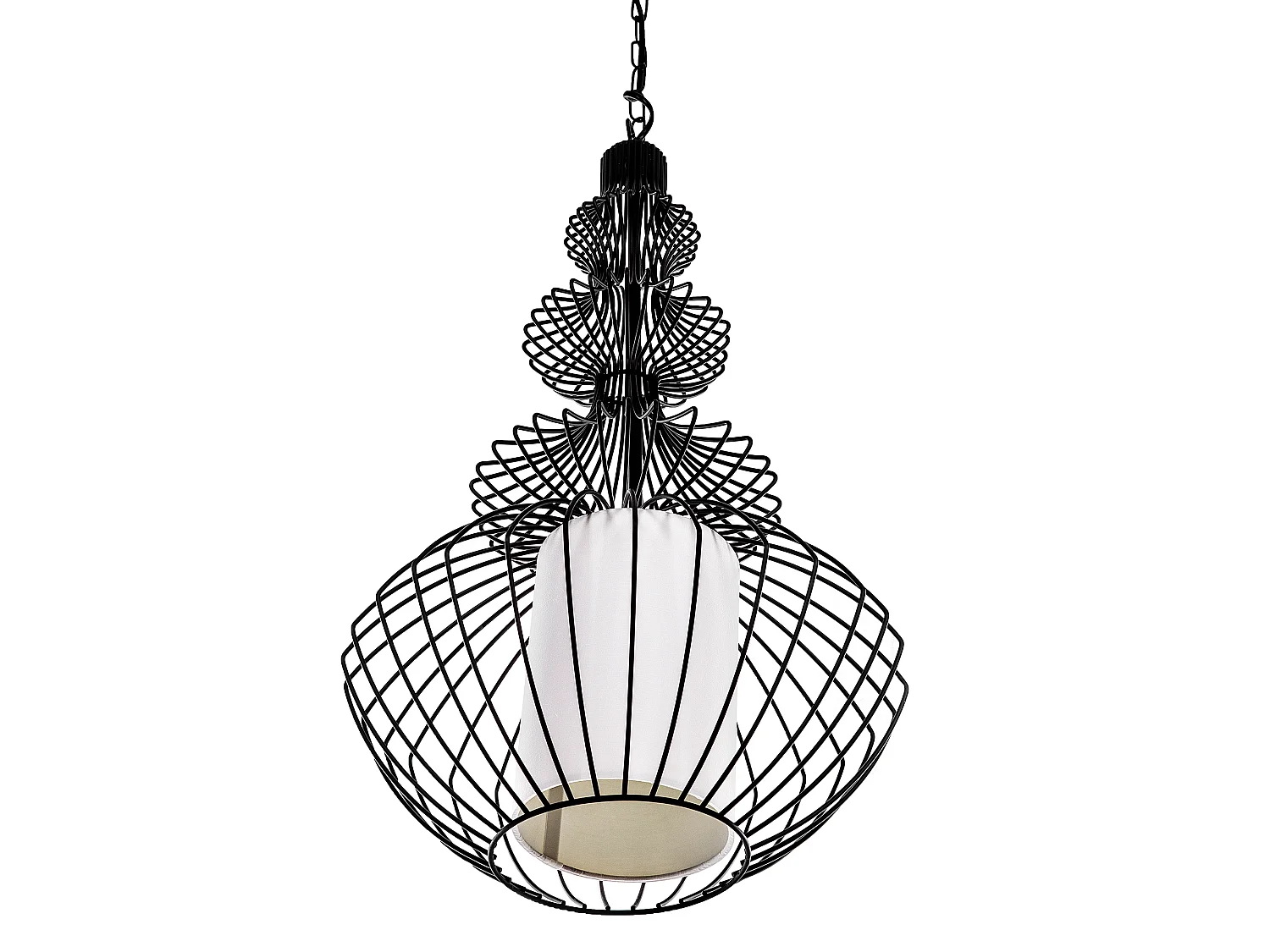 Lampe suspension KOLVA Métal Noir