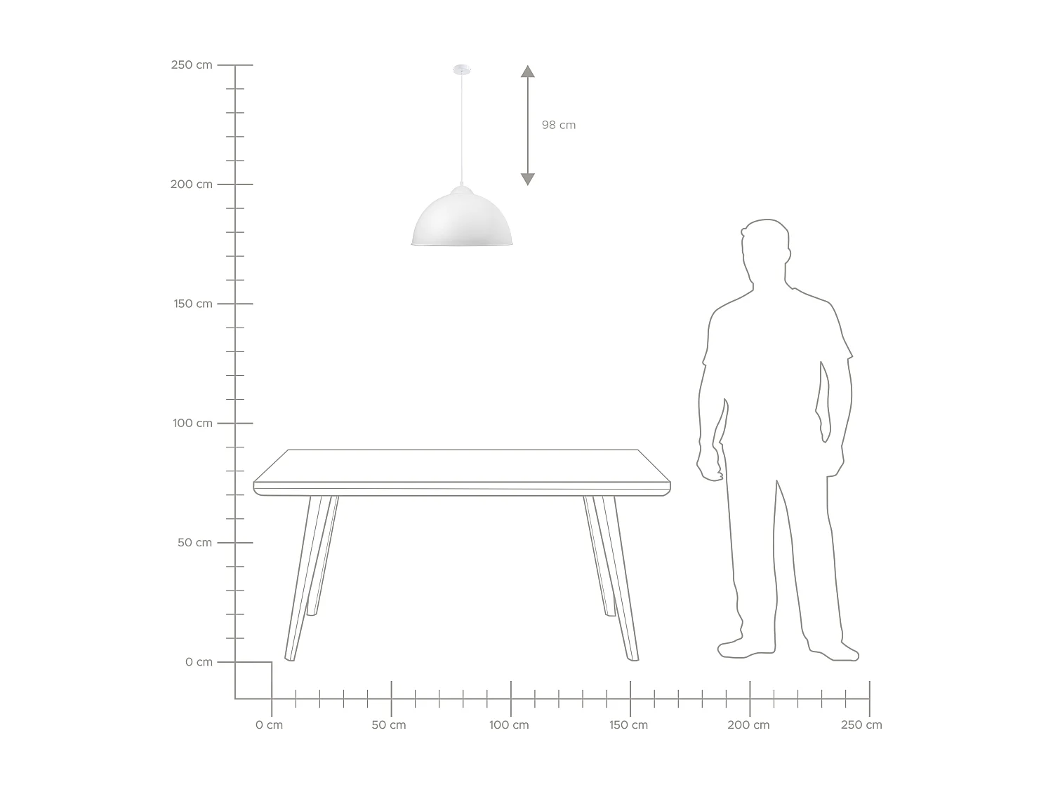 Lampa wisząca CETINA Metal Biały