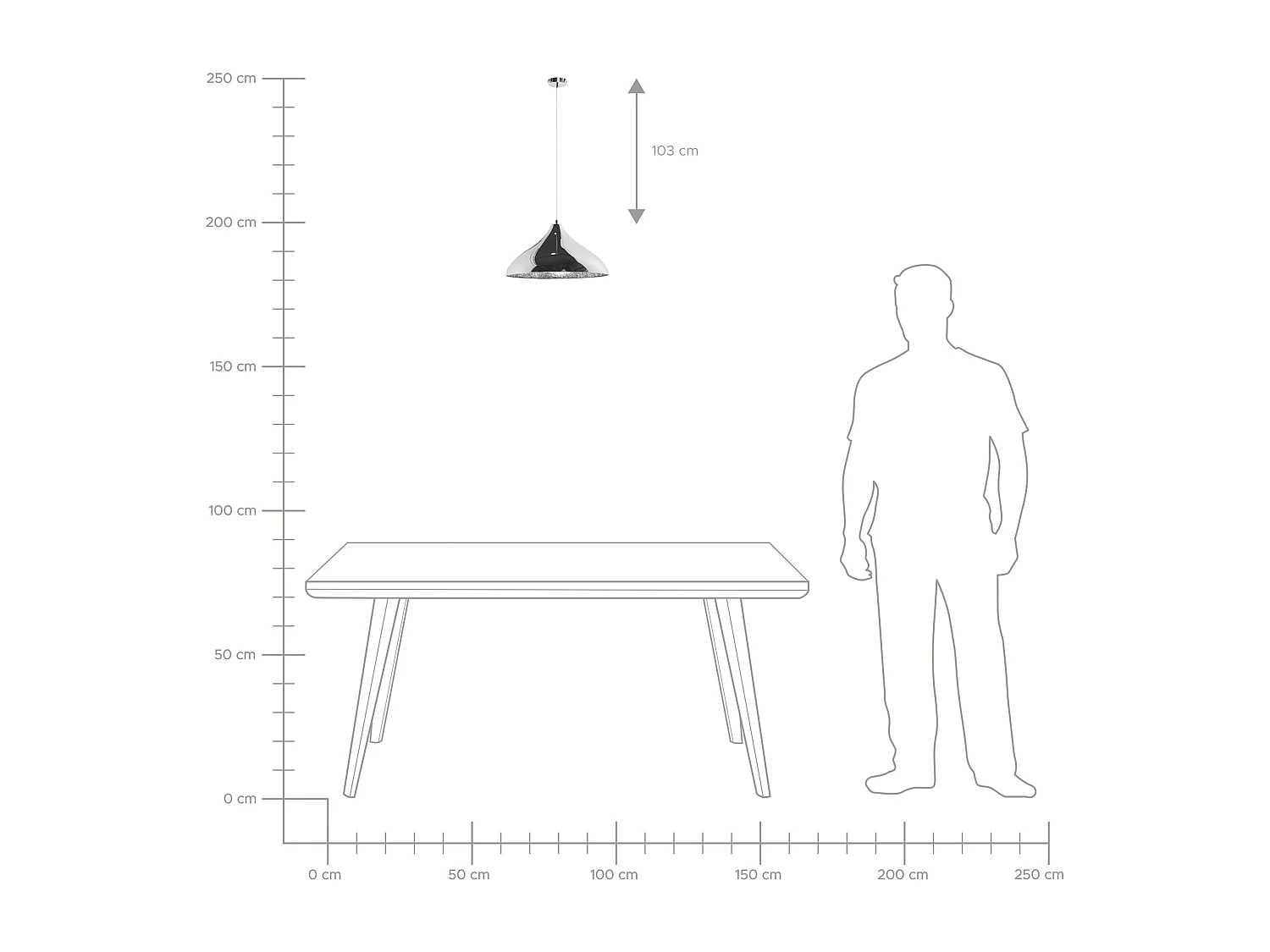 Lampe suspension ISKAR Métal Argenté