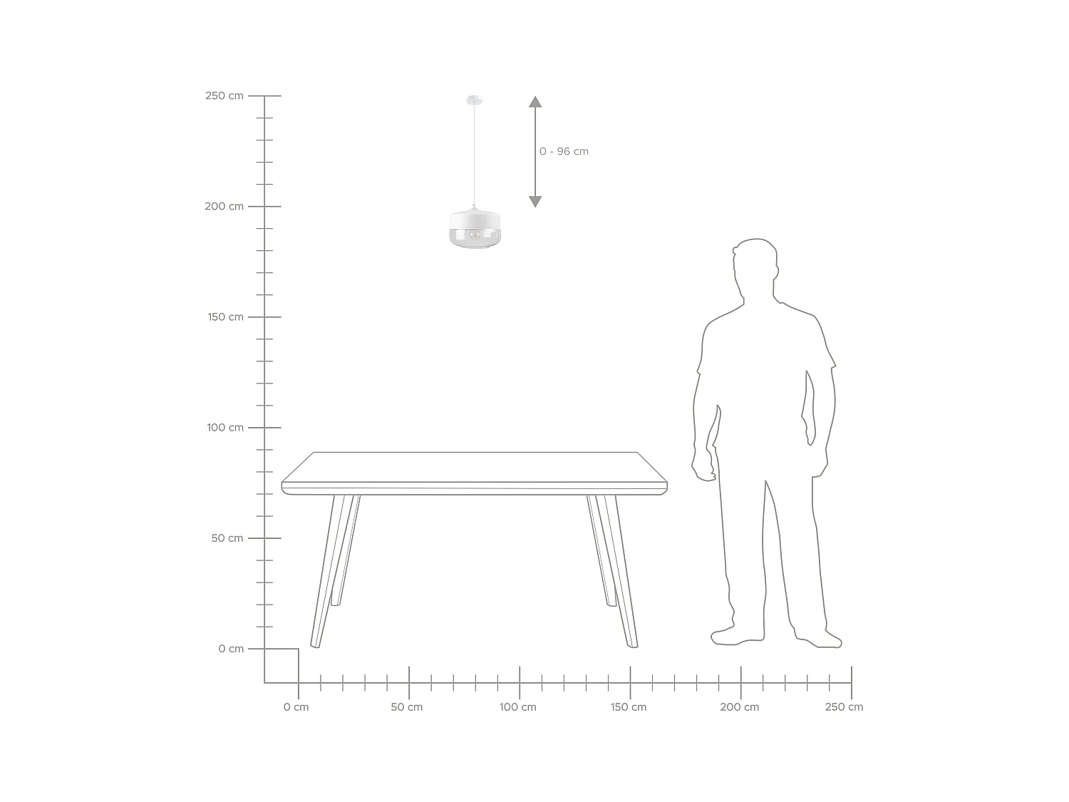 Lampe suspension MURRAY Verre Blanc