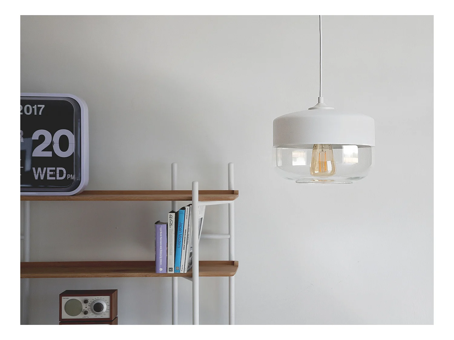 Lampe suspension MURRAY Verre Blanc