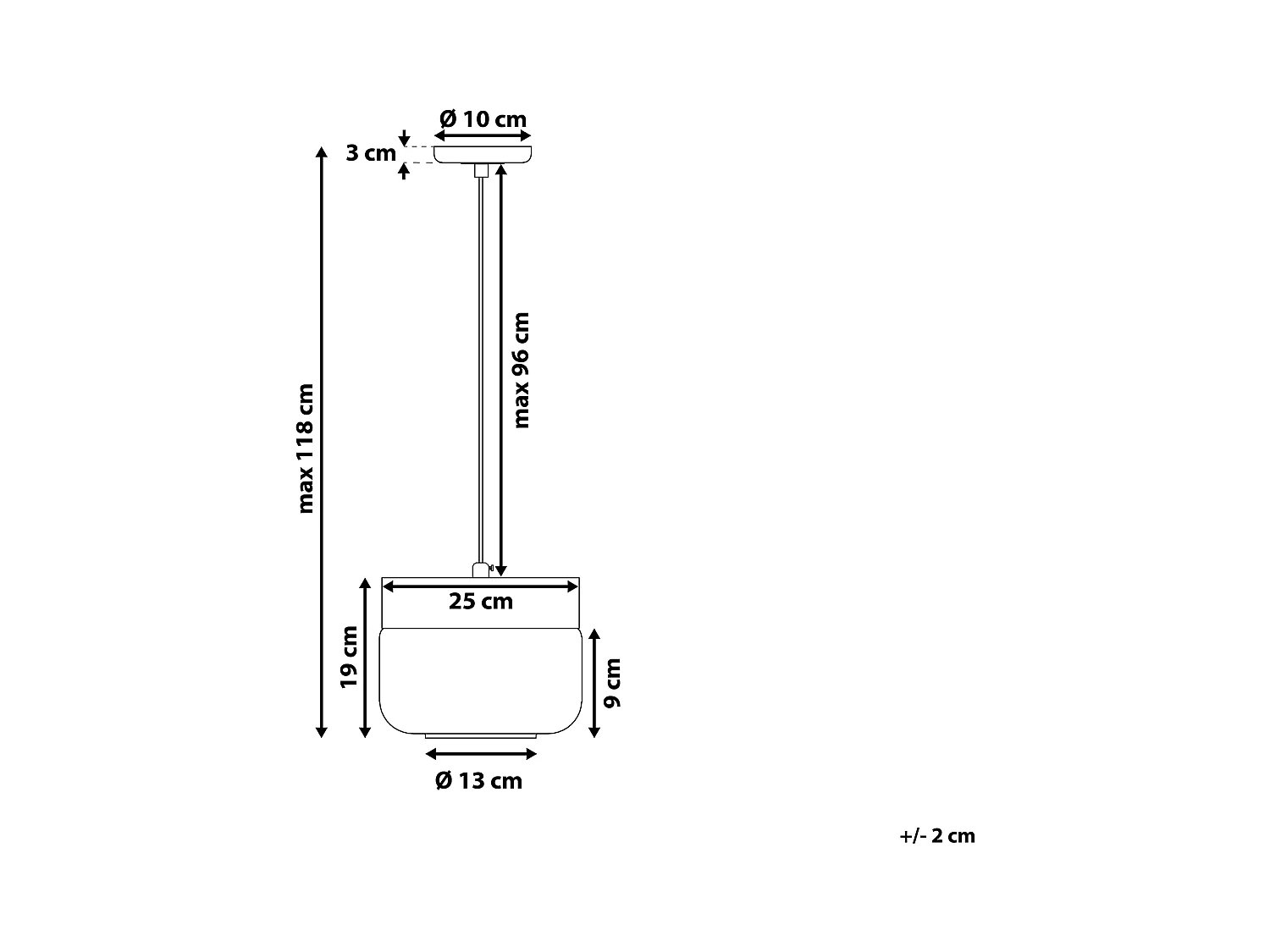 Lampe suspension MURRAY Verre Blanc
