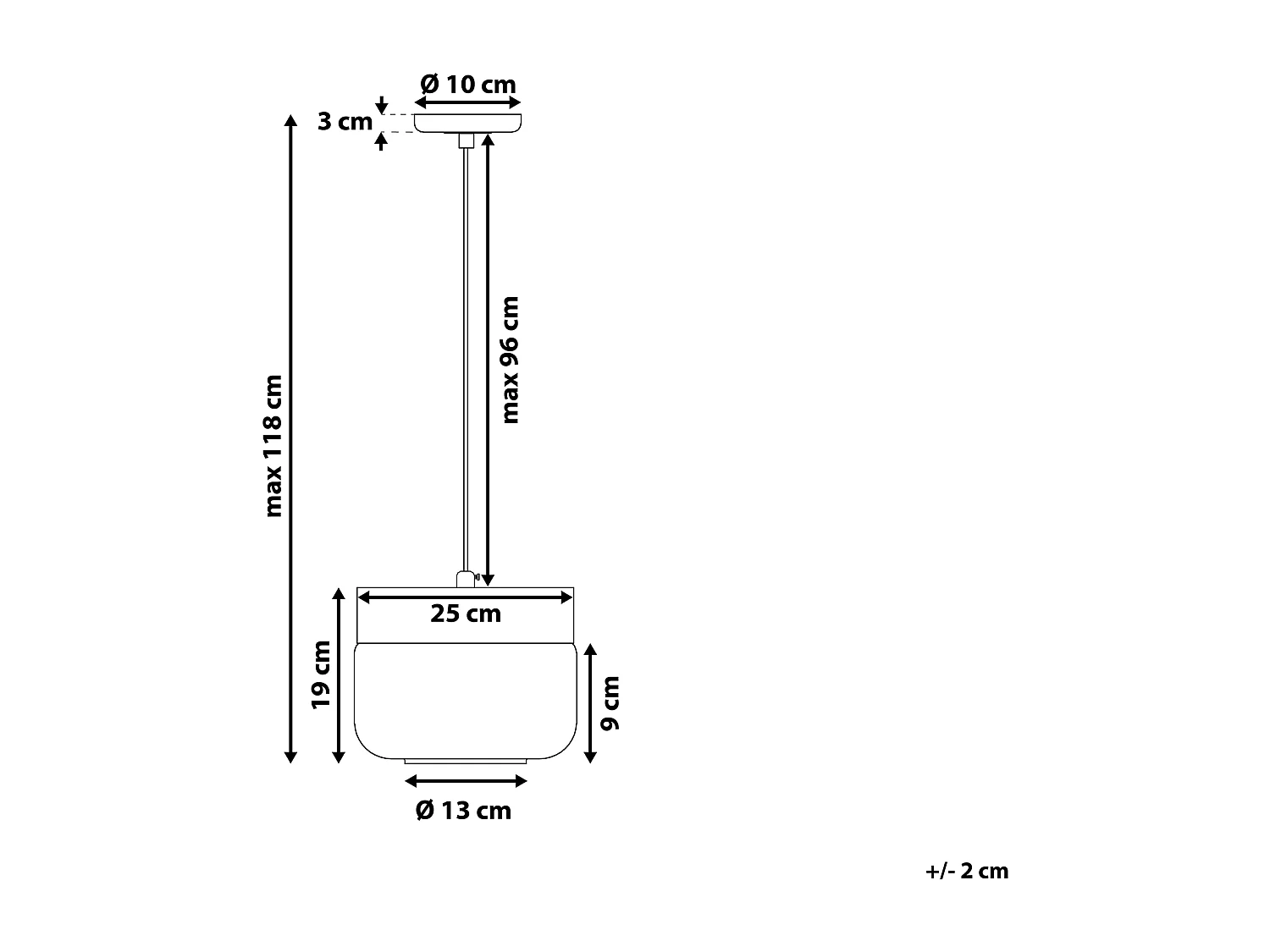 Candeeiro suspenso MURRAY Vidro Branco