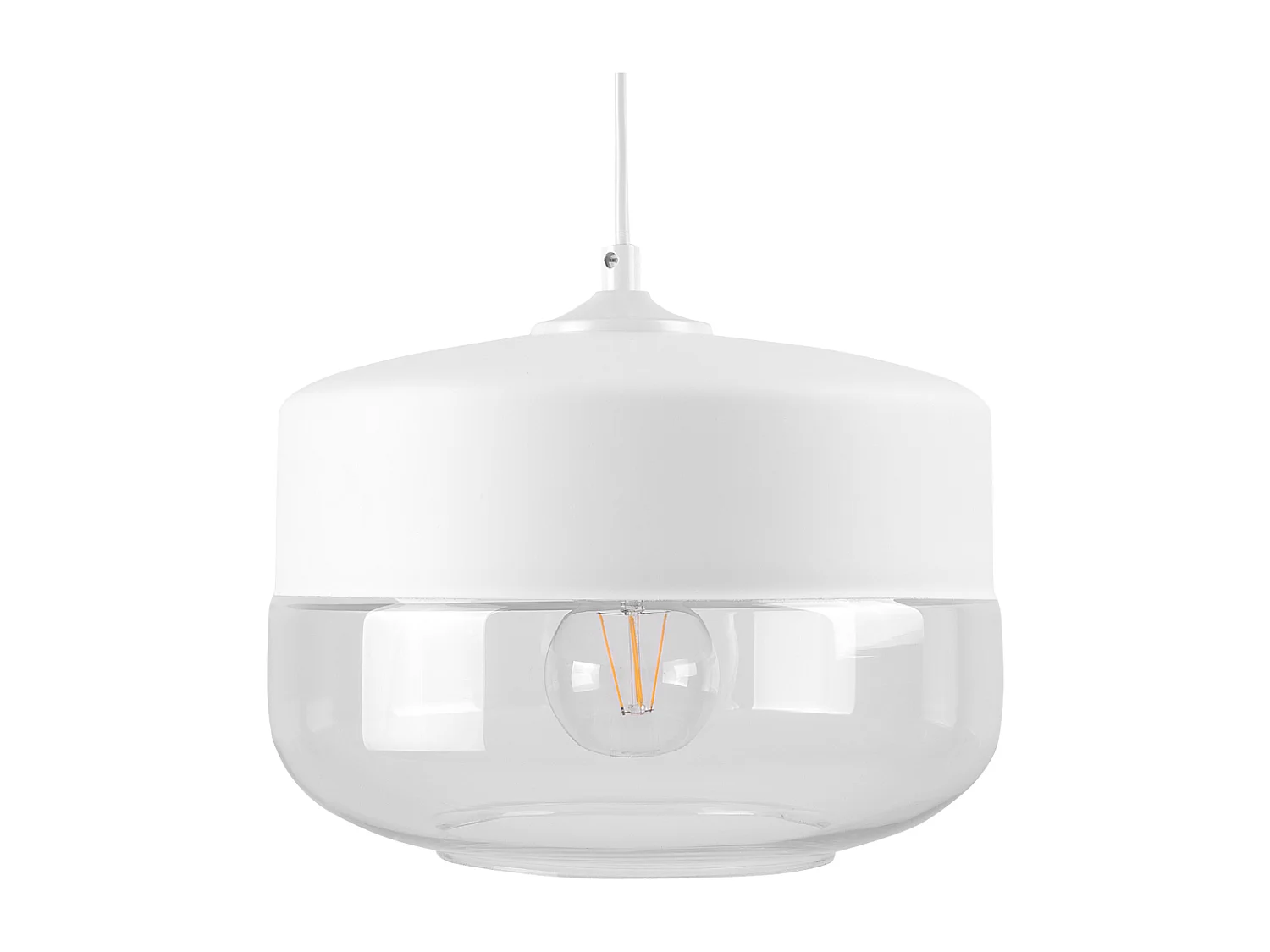 Lampe suspension MURRAY Verre Blanc