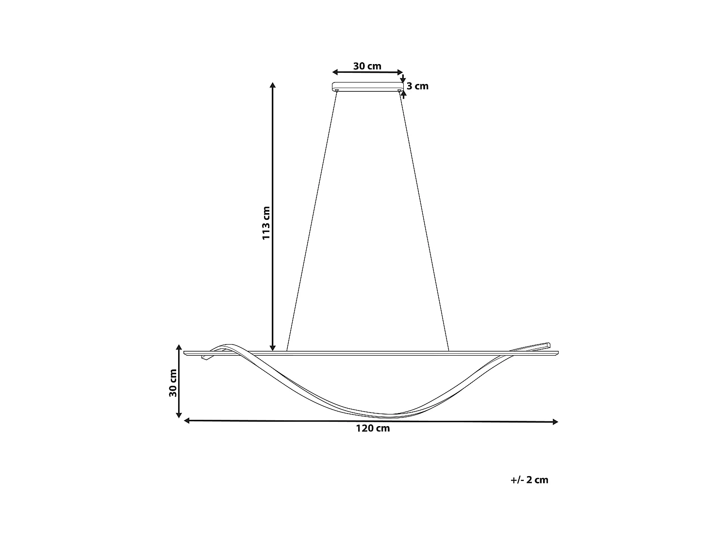 Lampe LED suspendue BODRI Métal Noir