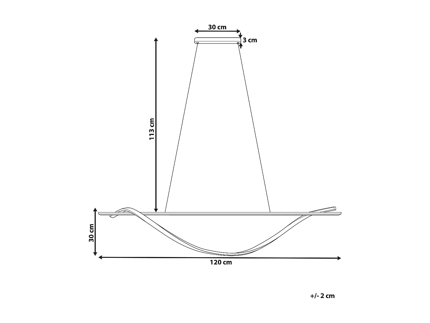 LED hanglamp BODRI Metaal Zwart