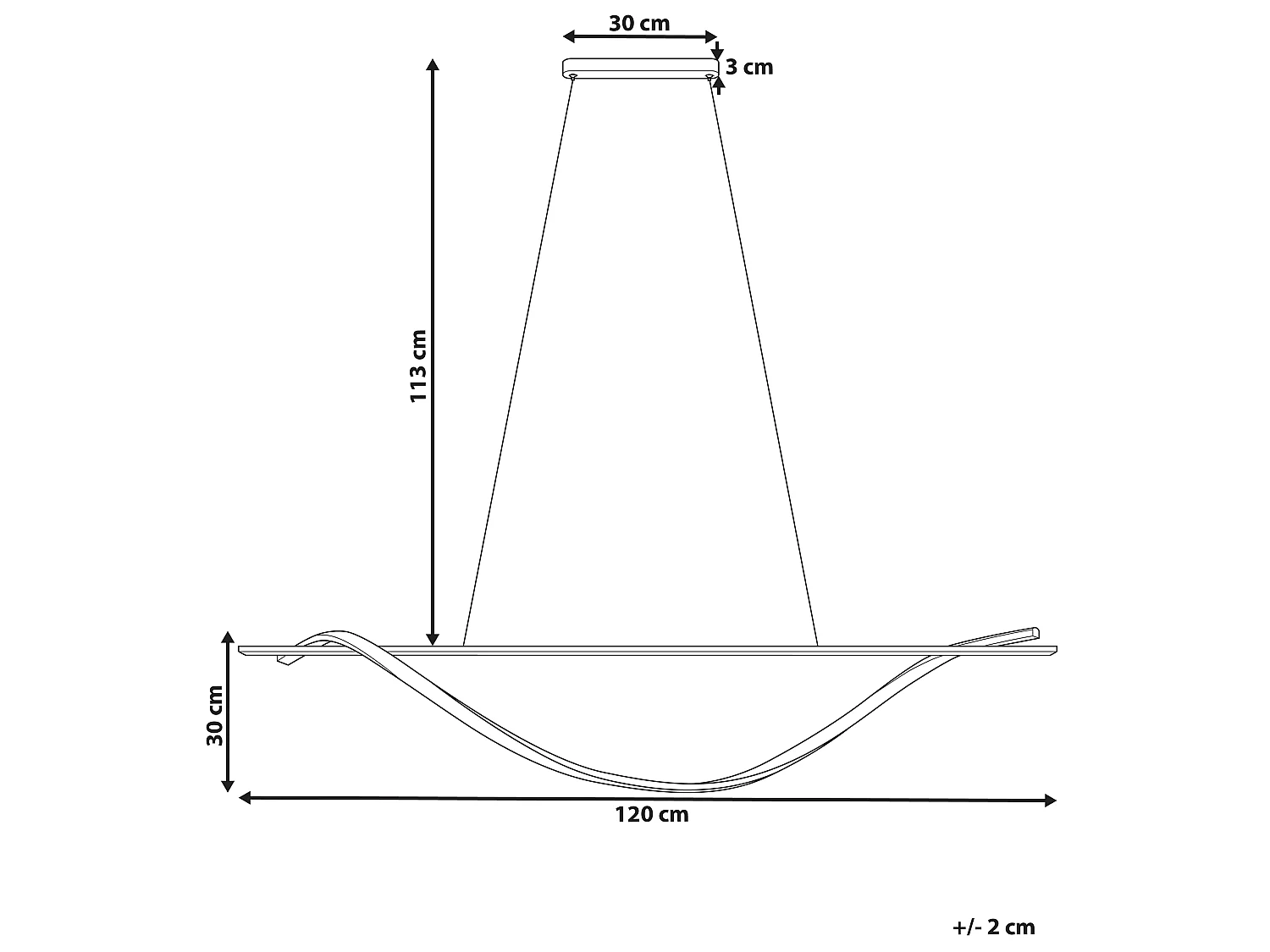 Lampe LED suspendue BODRI Métal Noir