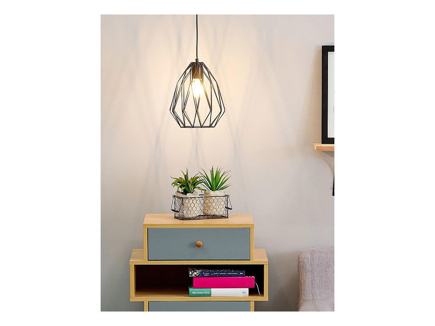 Lampe suspension MAGRA Métal Noir